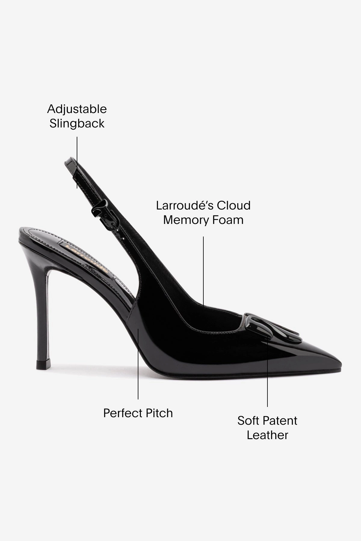 Greek Ease Flexible Kaitlan LL Pump In Black Patent Leather
