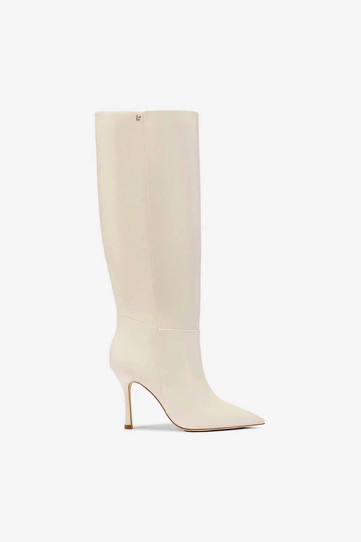 Kate Boot In Ivory Leather Runway Glow