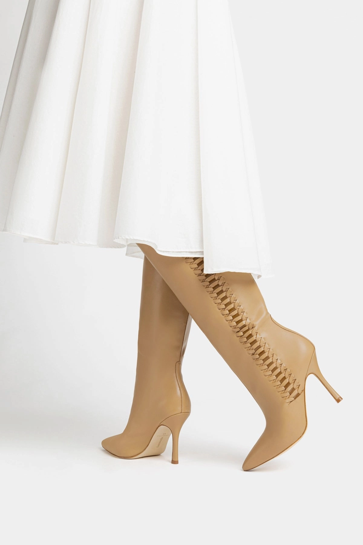 Angel Glow Cushioned Base Work Commute Kate Boot In Peanut Leather