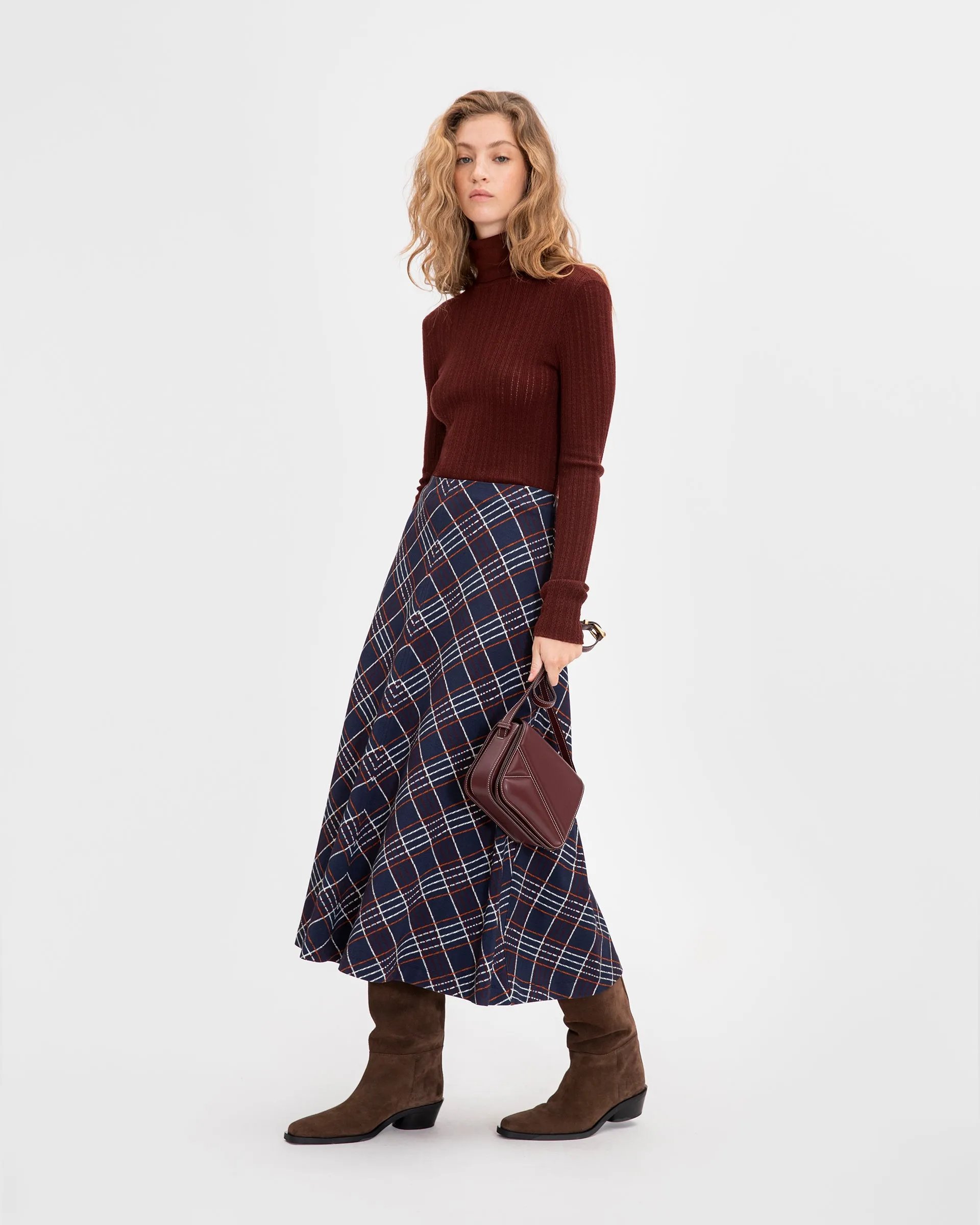 Non Chafing Fabric Merino Wool Blend Kayden Turtleneck