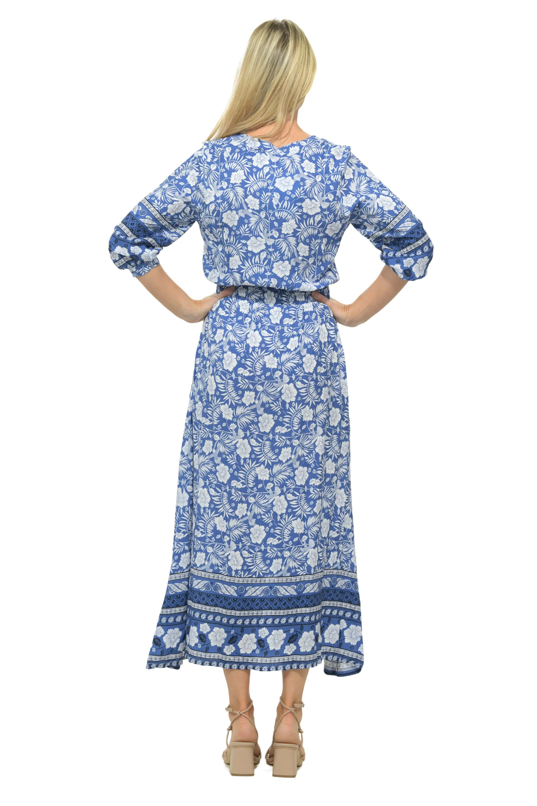 Tall Fit Kelsey Dress / Indigo Tropical