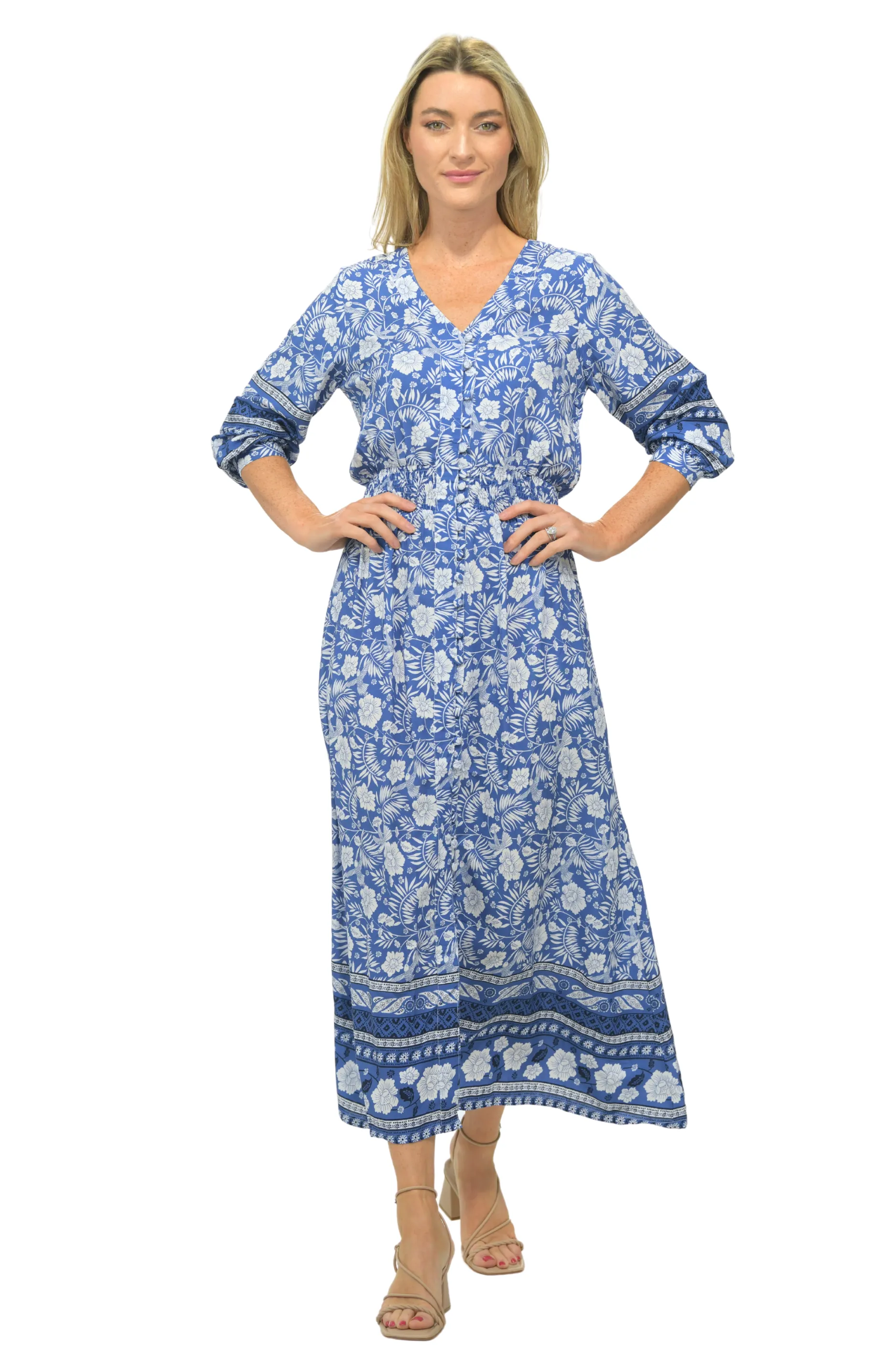 Layerable Piece Dressy Glow Kelsey Dress / Indigo Tropical