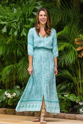 Kelsey Dress / Seafoam Fitted Design