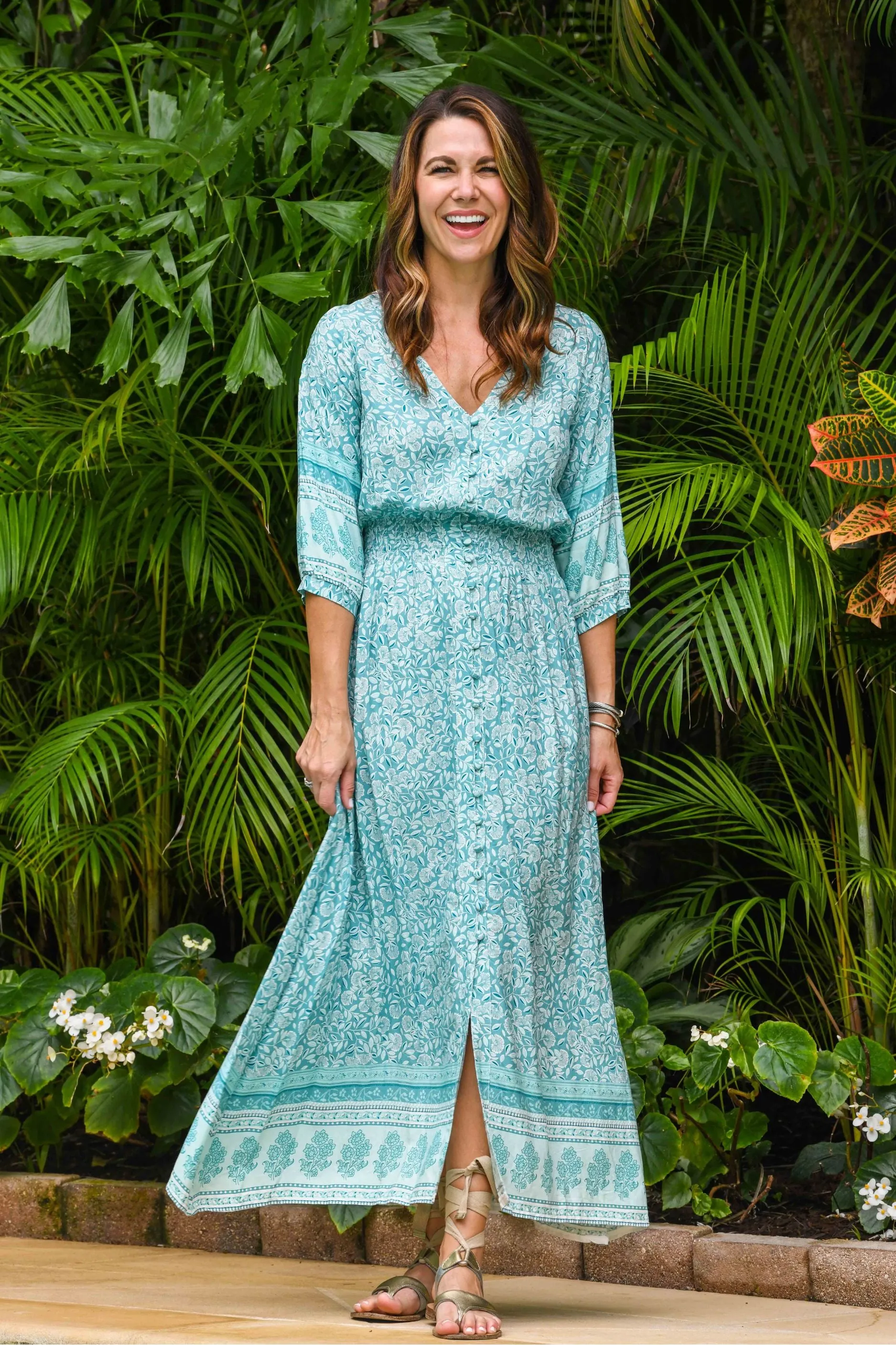 Kelsey Dress / Seafoam Fitted Design