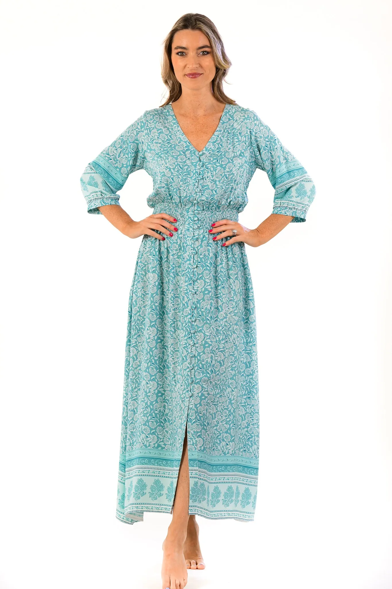 Kelsey Dress / Seafoam Soft Curve Easy to Wear