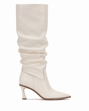 New York Clean White Kindre Slouchy Knee High Boot