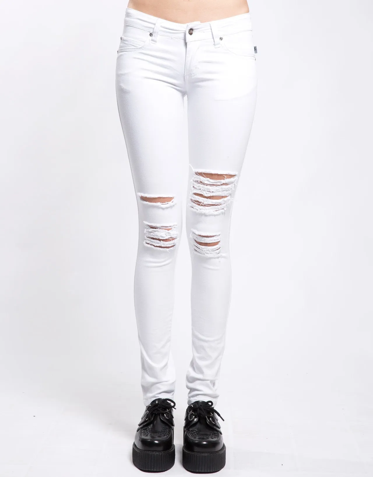 KNEE SLIT JEAN Cozy Movement Minimal Fit