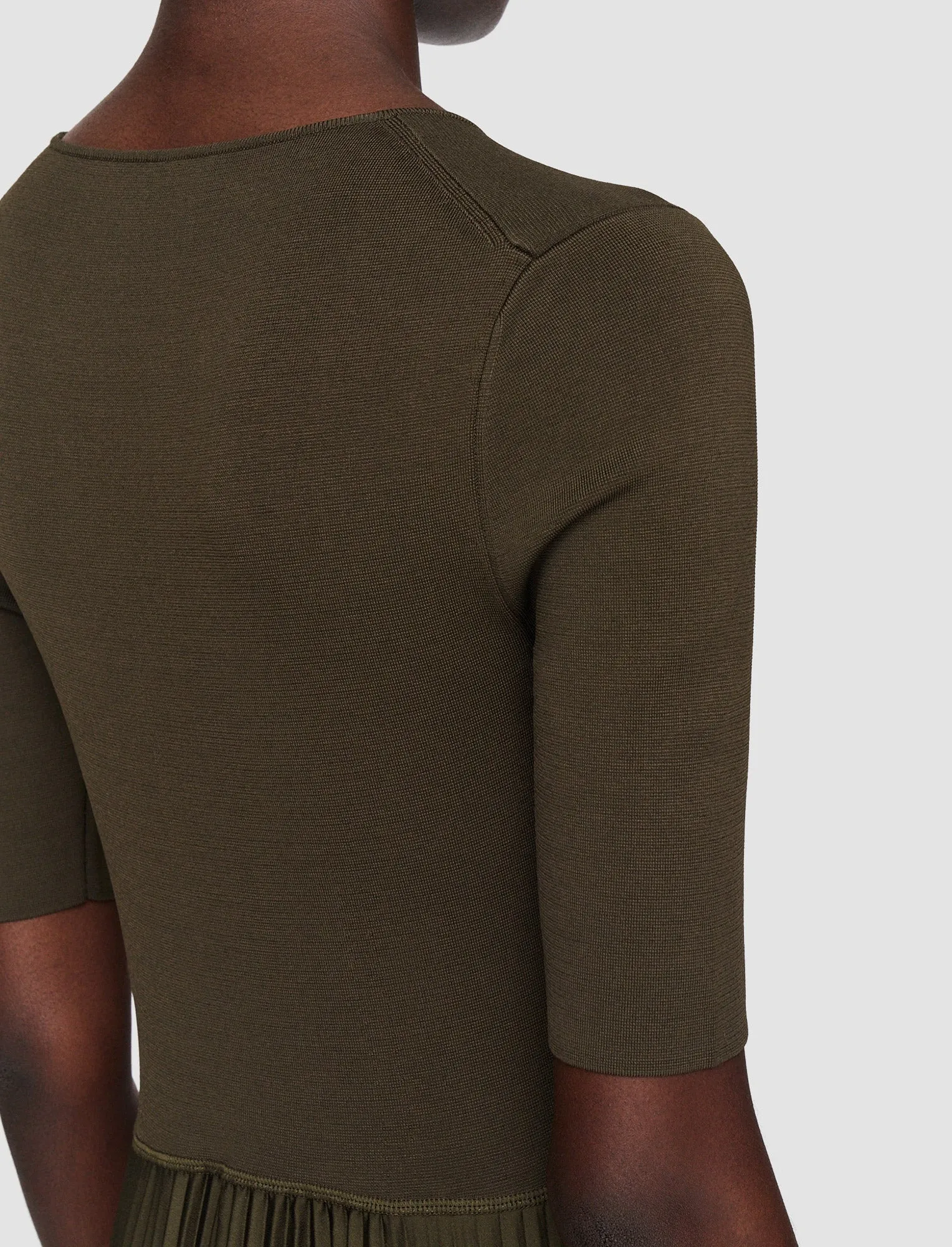 Eco Certified Fibers Knit Weave Pliss Darno Dress