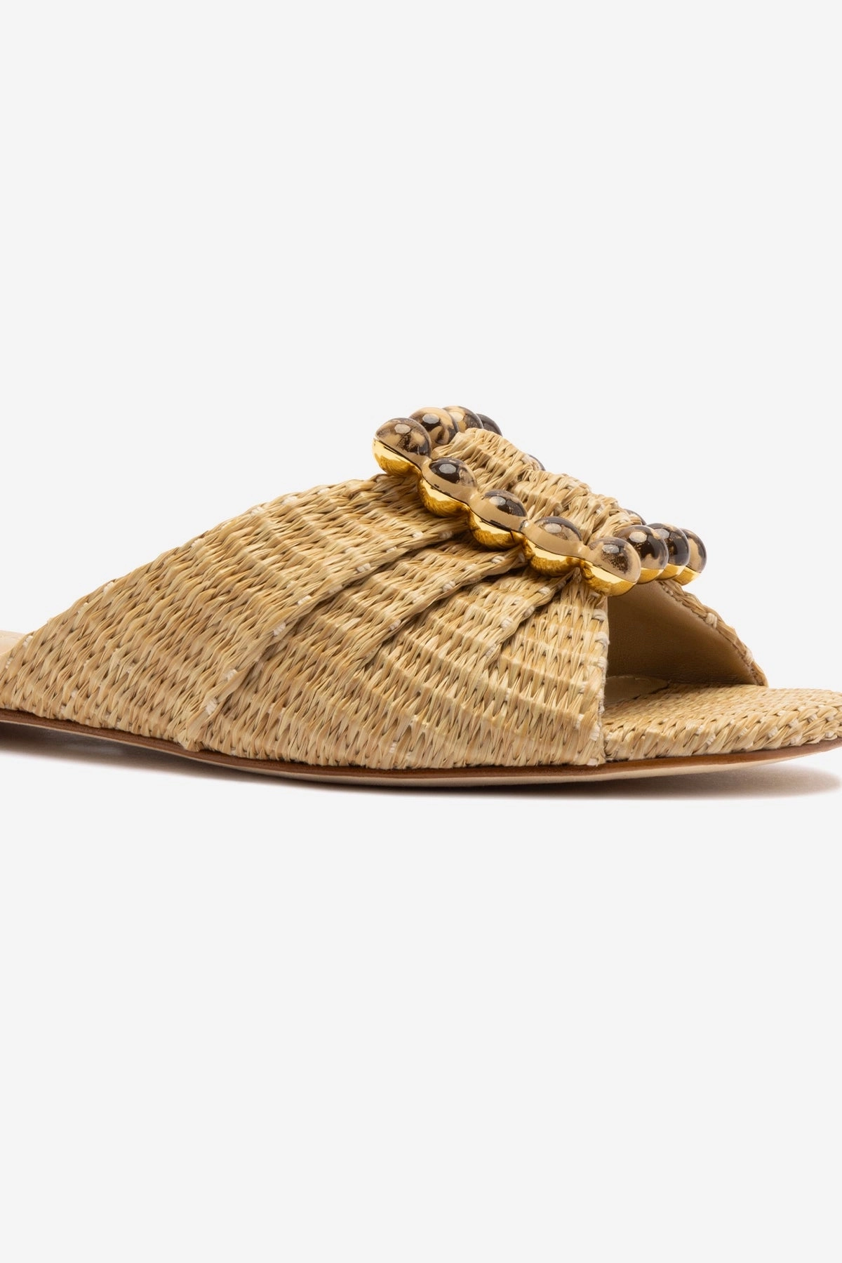 Shock Guard Pond Walk Chloe Gosselin by Larroud Nova Flat In Natural Raffia