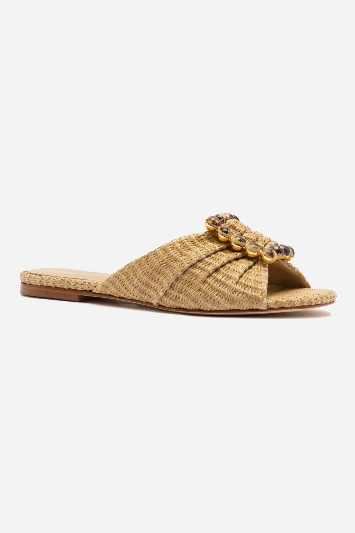 Grace Walk Chloe Gosselin by Larroud Nova Flat In Natural Raffia
