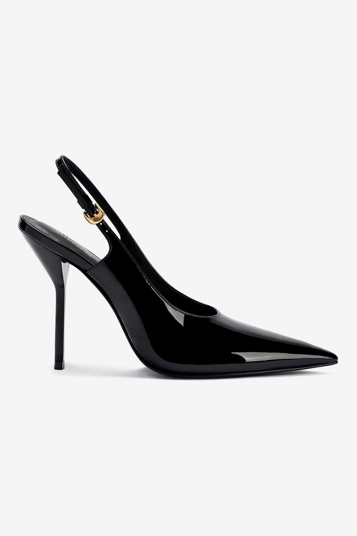 Ultra Light Airport Travel Balance Fit Larroud x Altuzarra Pump In Black Patent Leather