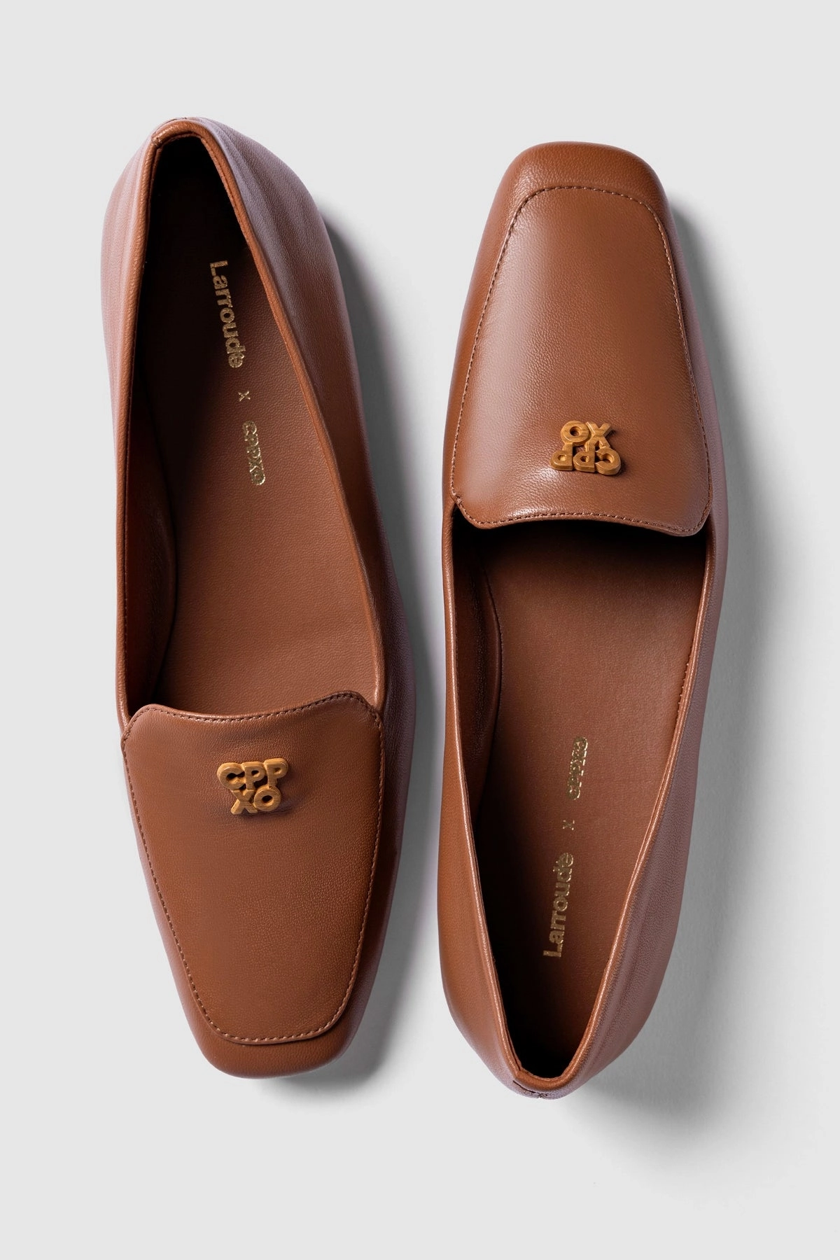 Impact Resistance Seamless Inner Construction Larroud x CPPXO Loafer In Caramel Leather