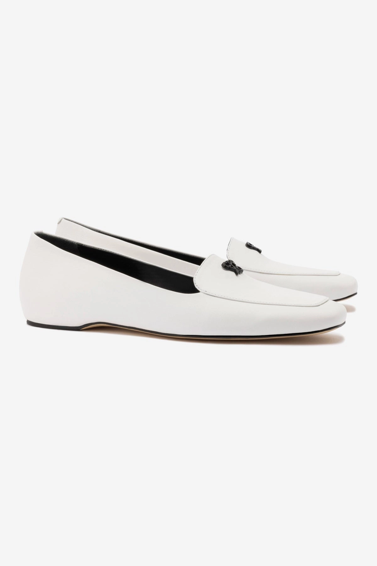 Larroud x CPPXO Loafer In White Leather Celebrity Vibe