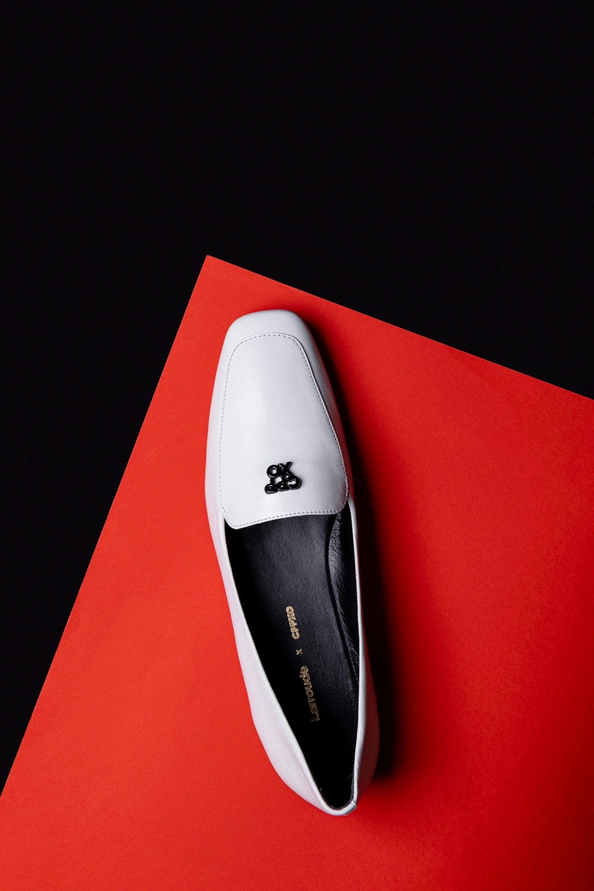 Larroud x CPPXO Loafer In White Leather Performance plantar fasciitis support