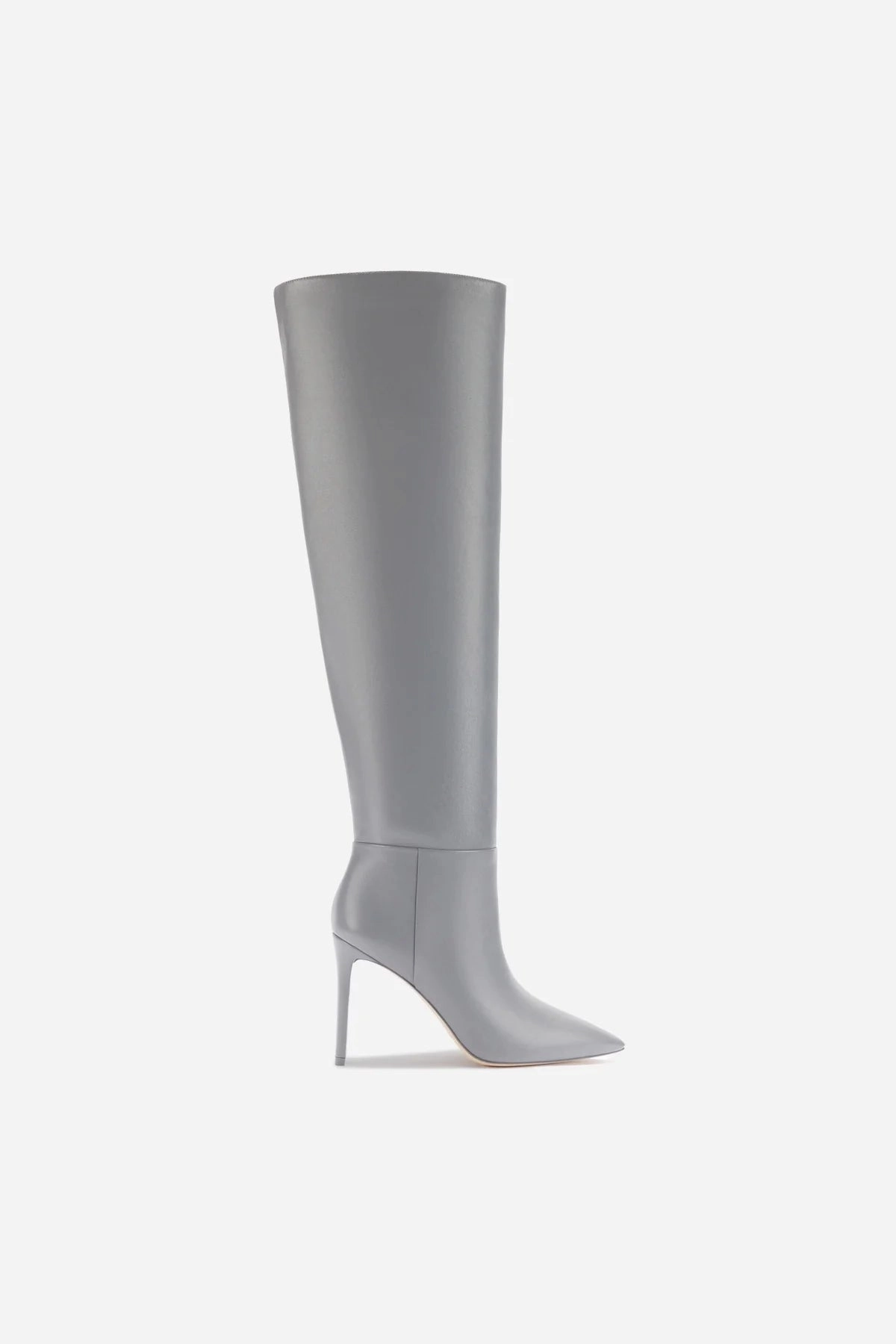 Larroud x Jennifer Fisher Boot In Cement Grey Leather Workout