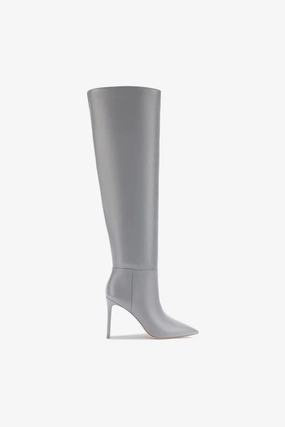 Comfort Stand Larroud x Jennifer Fisher Boot In Cement Grey Leather