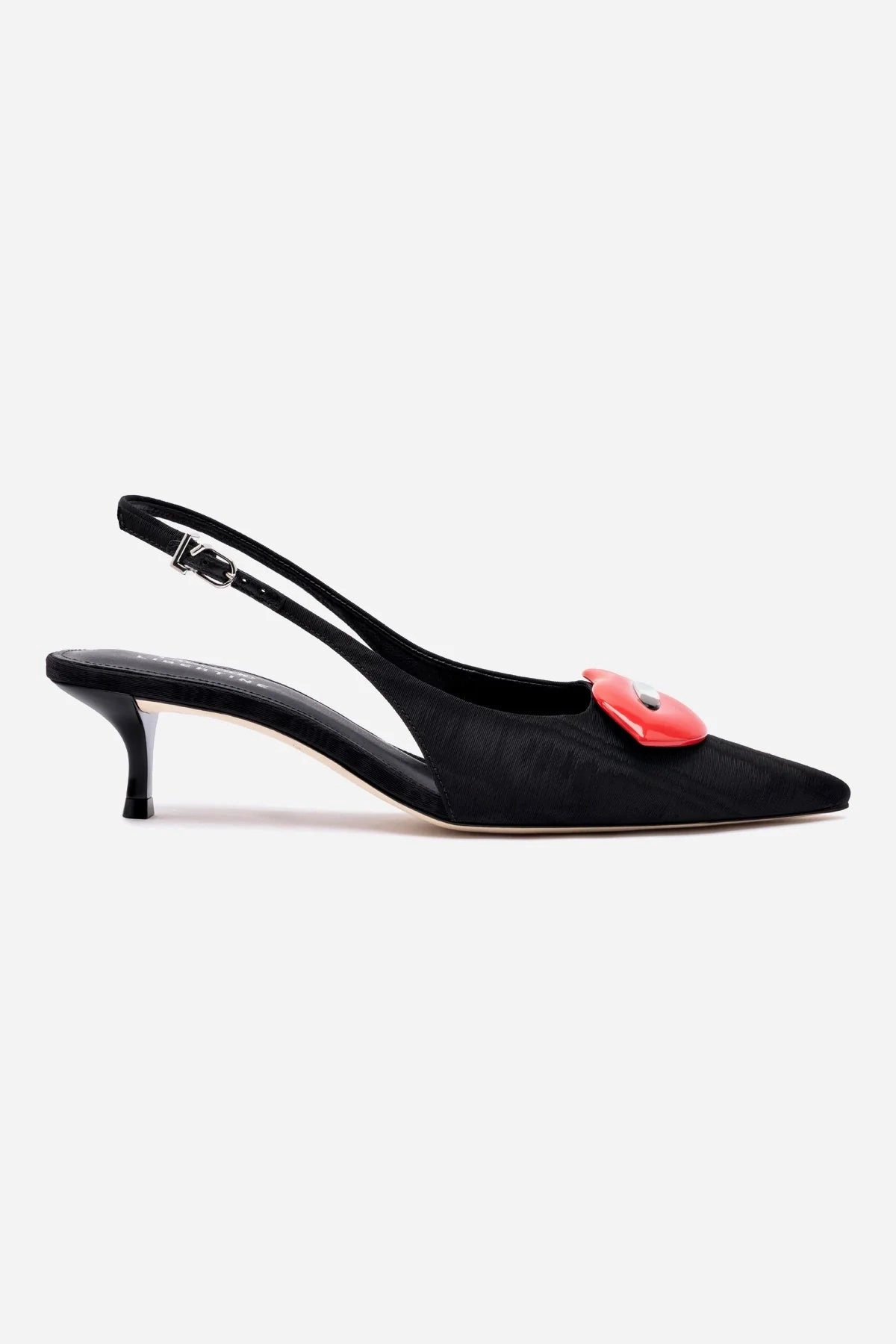 Larroud x Libertine Lips Pump Lo In Black Fabric City Edge Breathable Airflow Channels