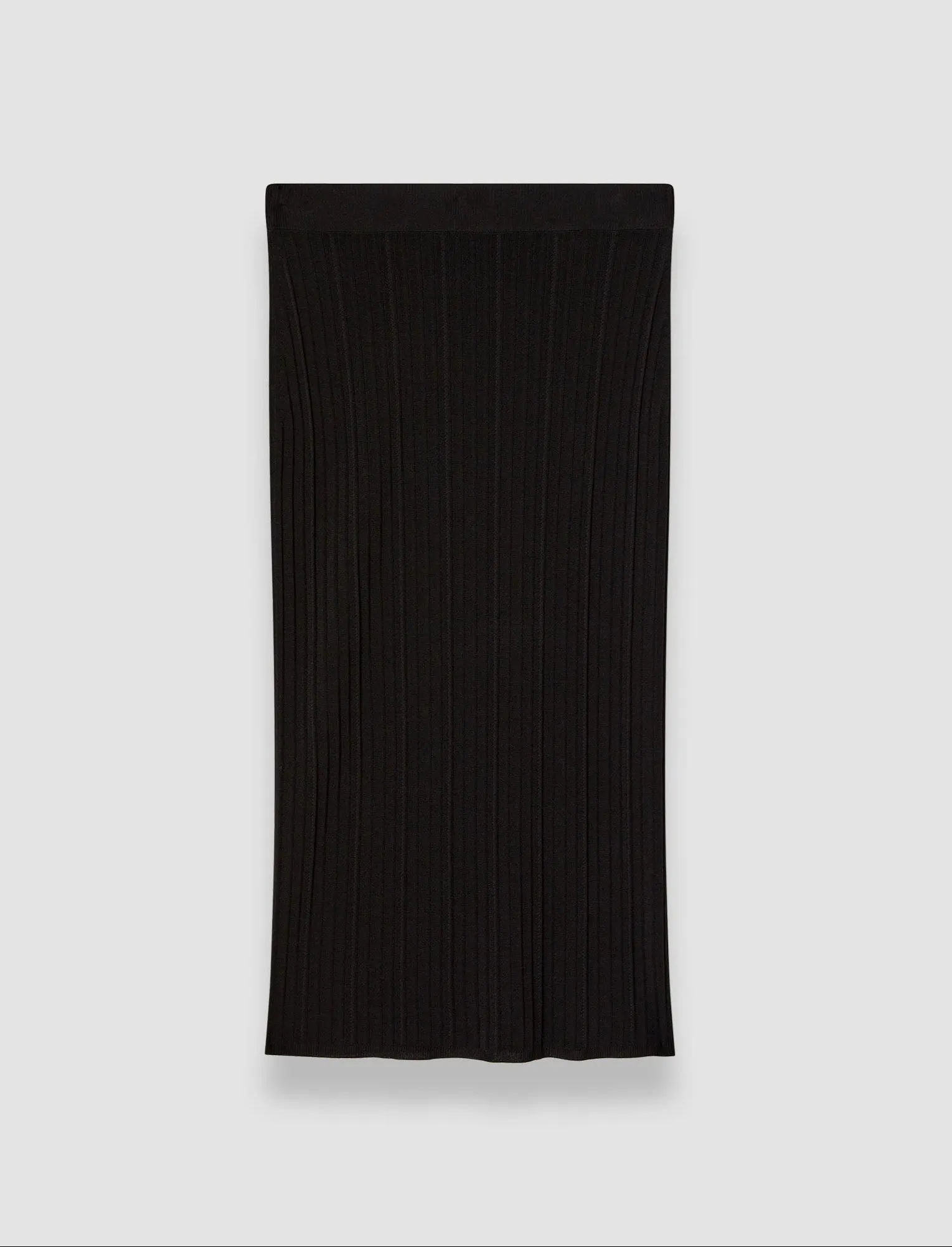 Double Layered Modern Look Viscose Rib Knit Skirt