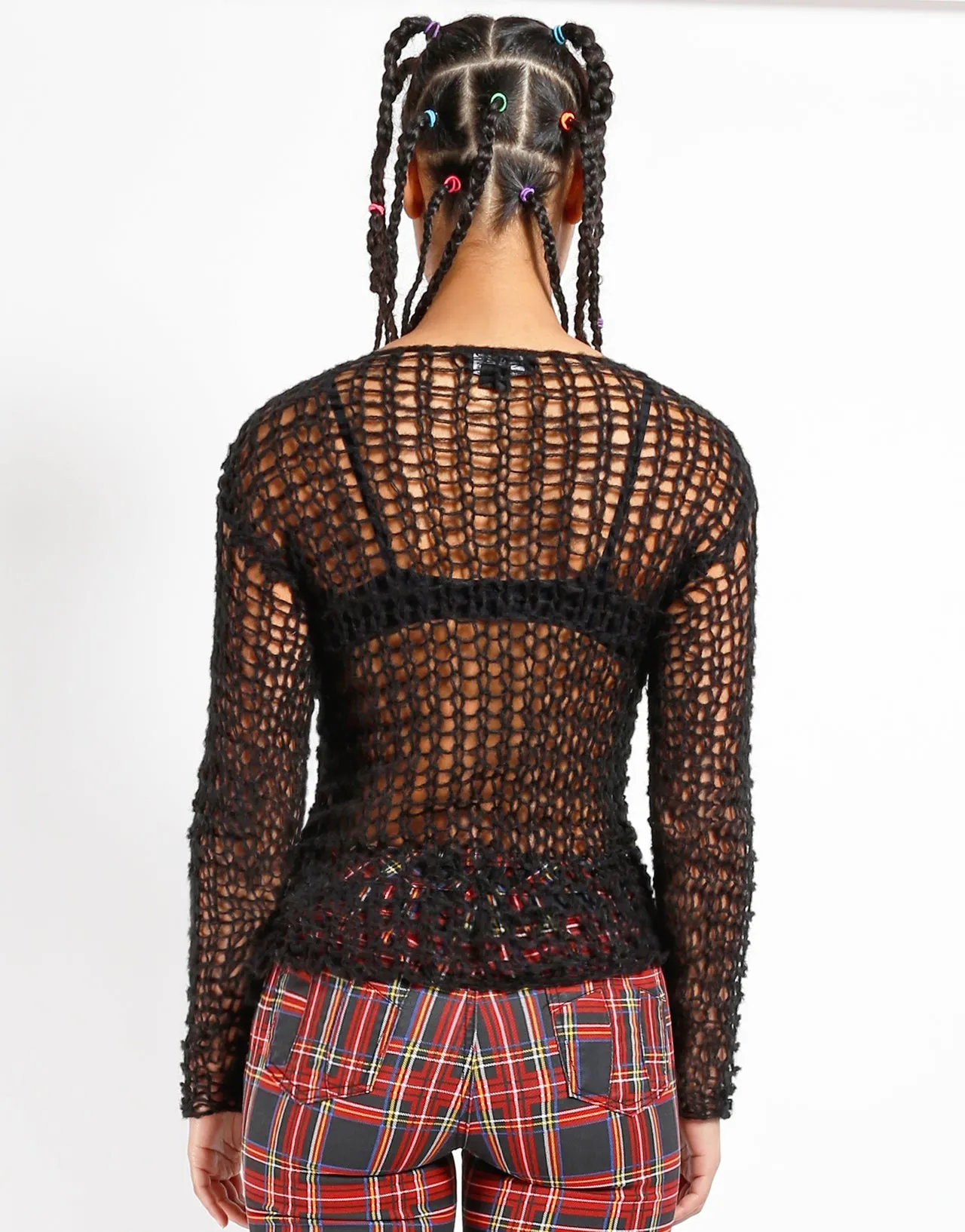 SlubTexture HOLY PUNK SWEATER BLACK