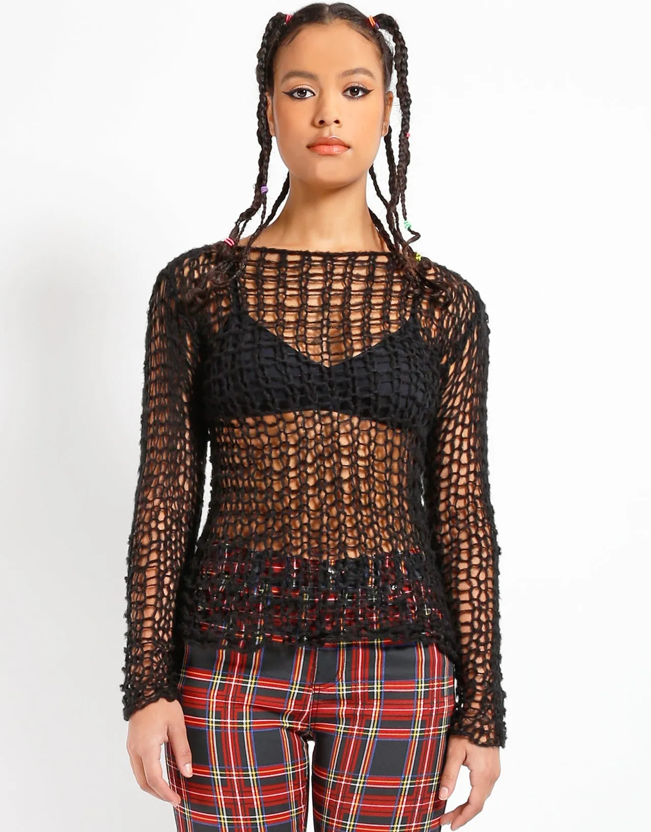 HOLY PUNK SWEATER BLACK Classic Crew Neck