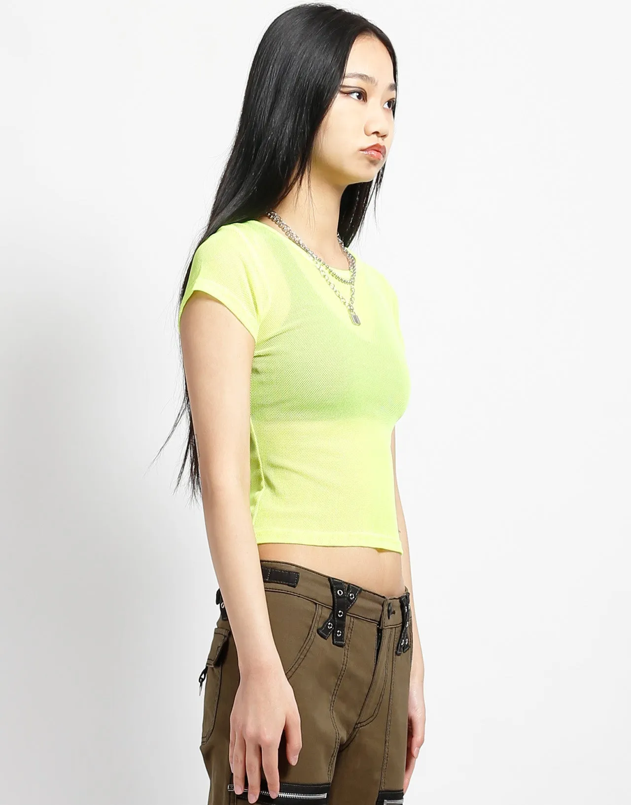 ZonalVentilation MoistureWicking Technology BABY TEE FISHNET LIME