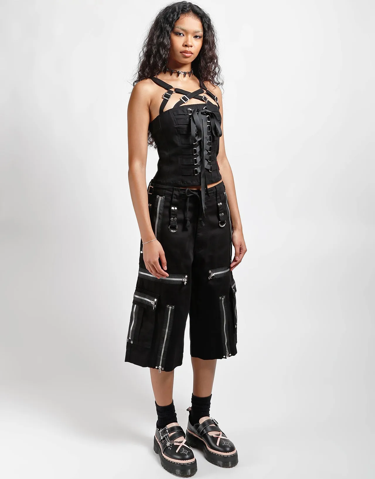 LACED UP CORSET Asymmetrical hem