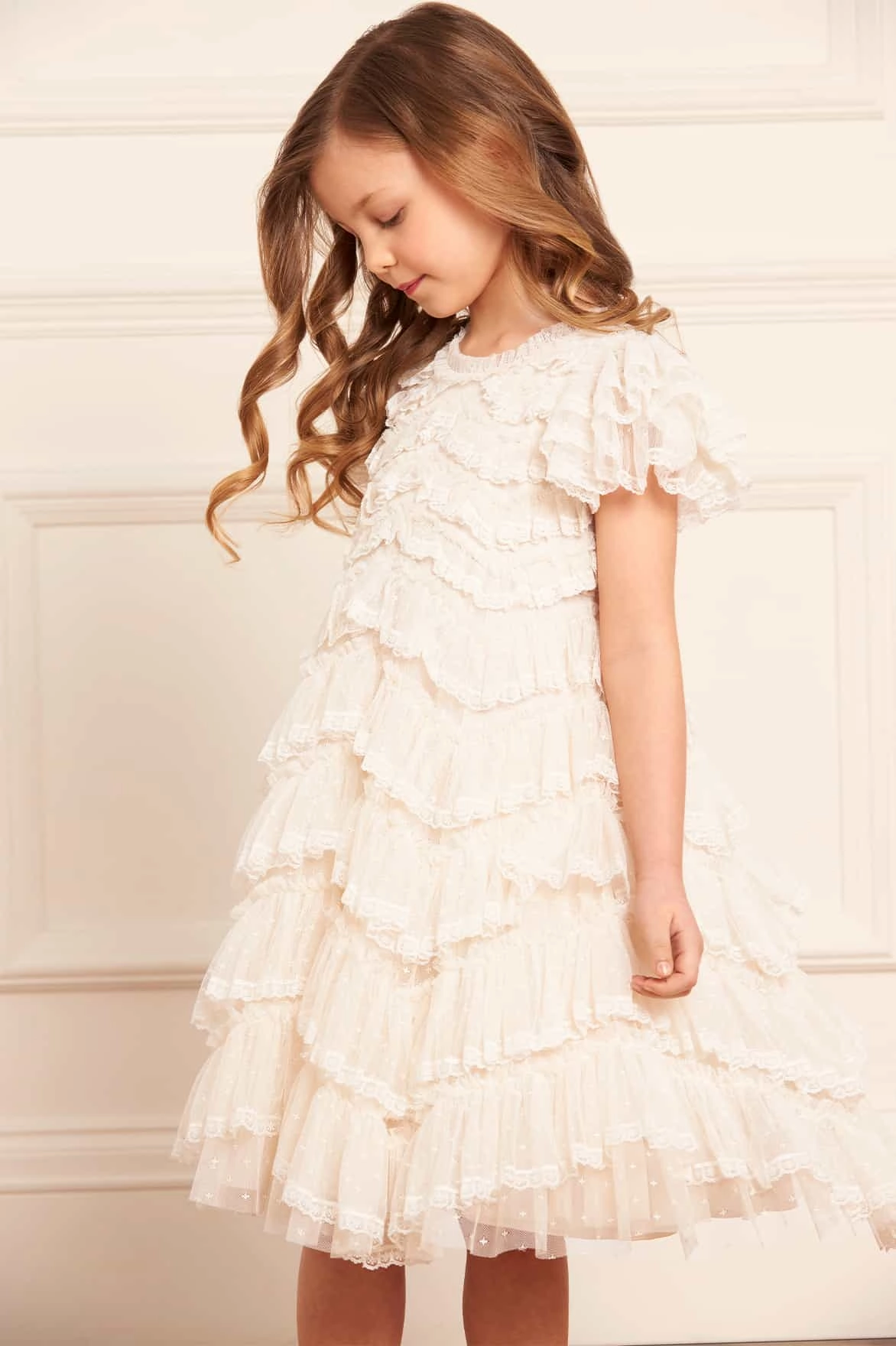 Libby Lace Kids Dress TearResistant Blends MicrofiberBlend