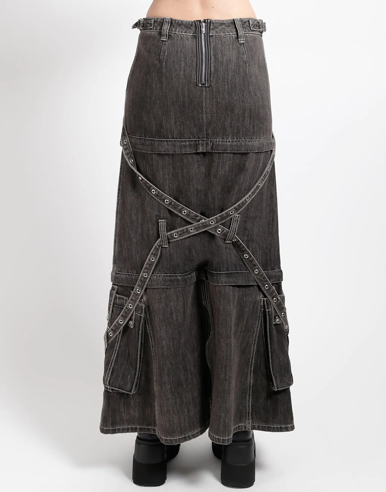 Stay Dry TRIPLE ZIP OFF SKIRT BLACK DENIM