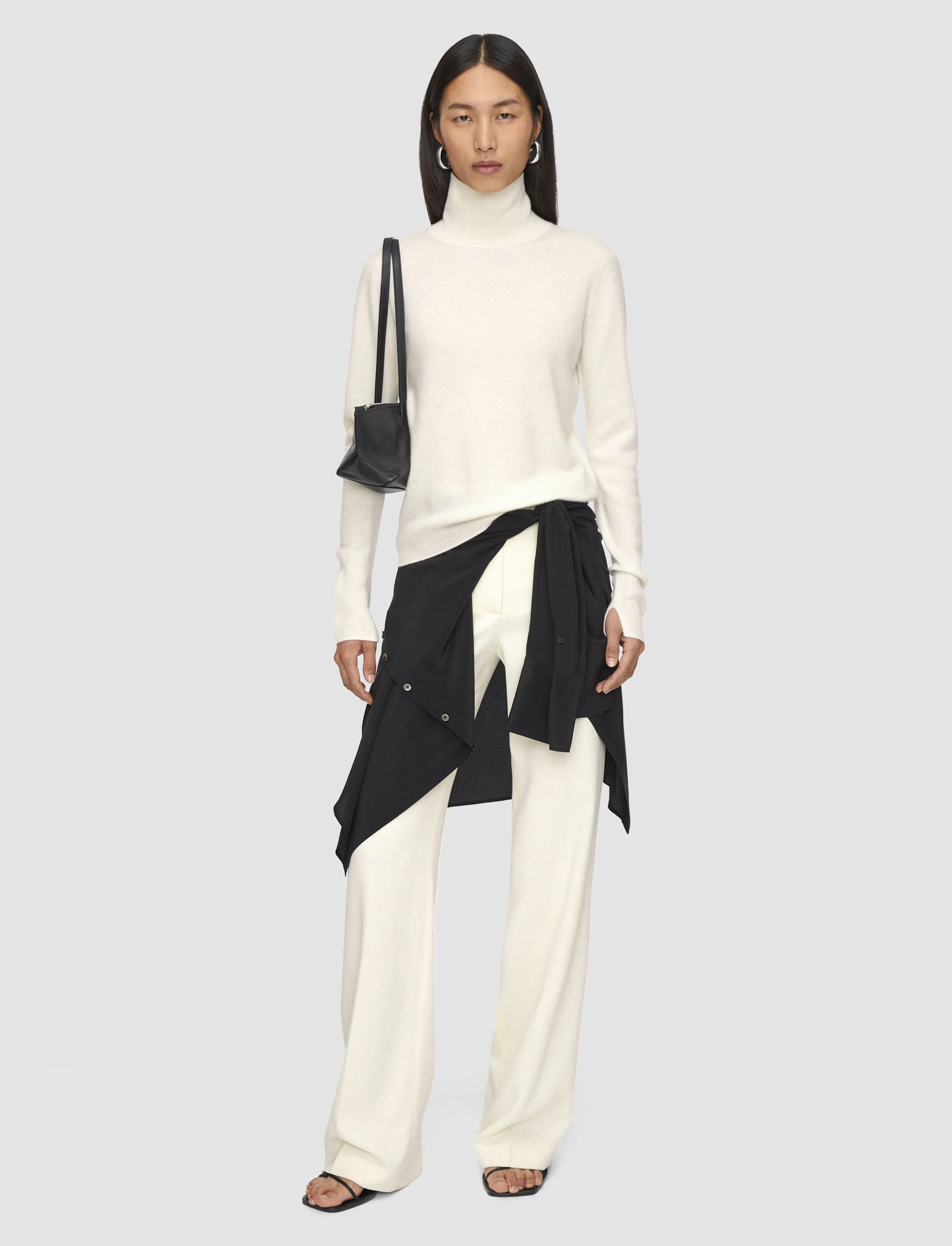 Light Pure Cashmere High Neck Jumper City Layer Temperature Regulating Knit