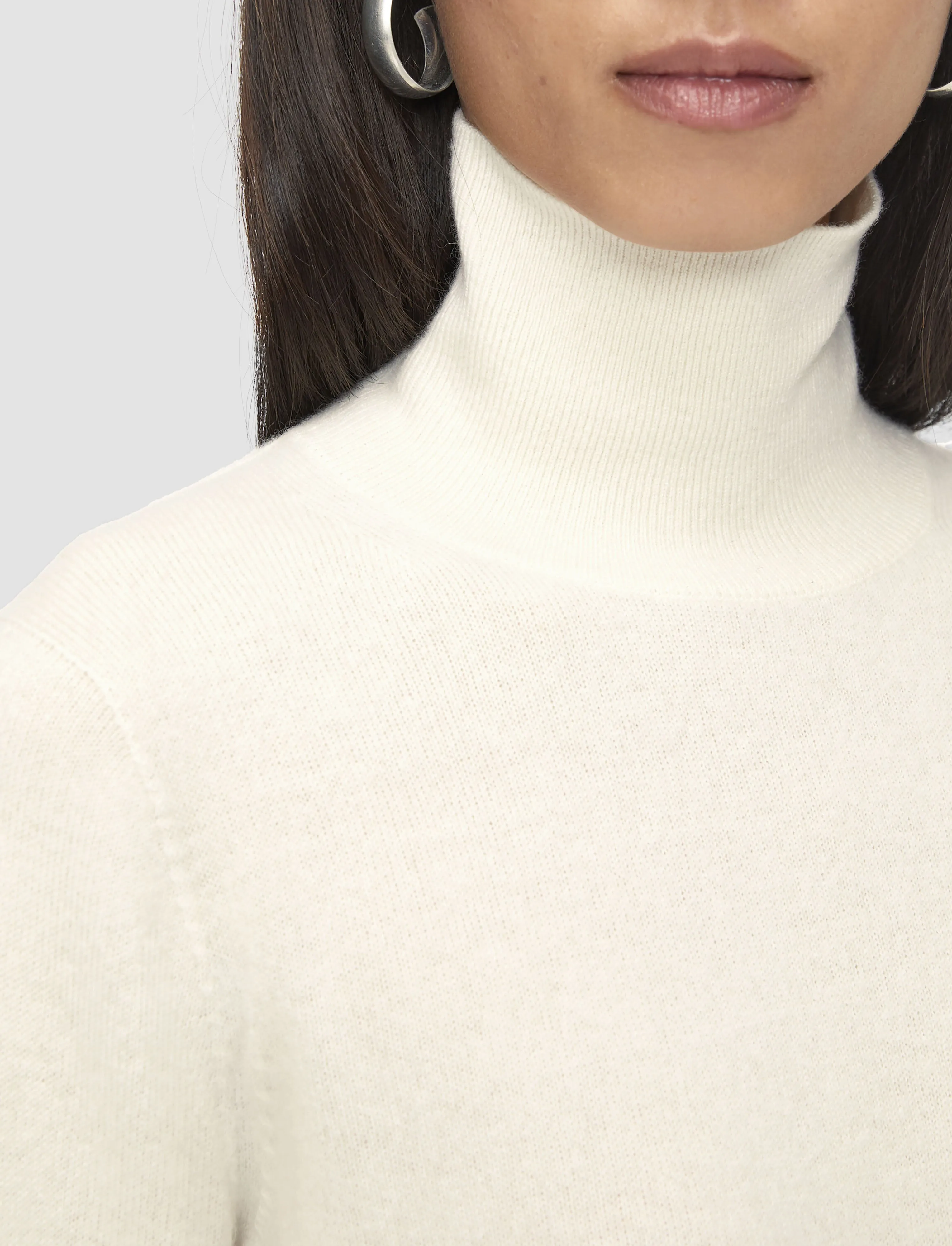 HighDensity Knit Light Pure Cashmere High Neck Jumper