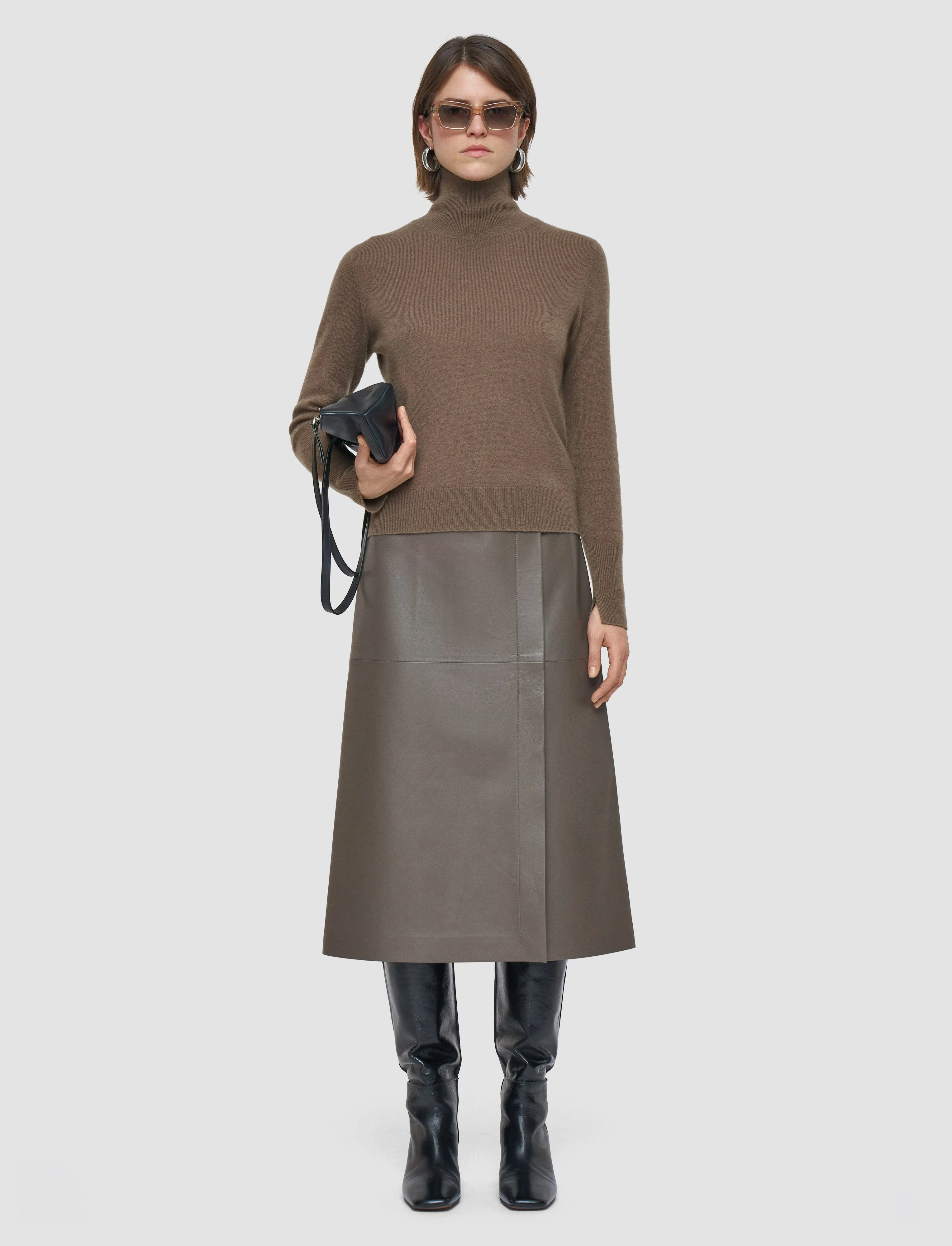 Laidback Mood Fall Fashion Light Pure Cashmere High Neck Jumper