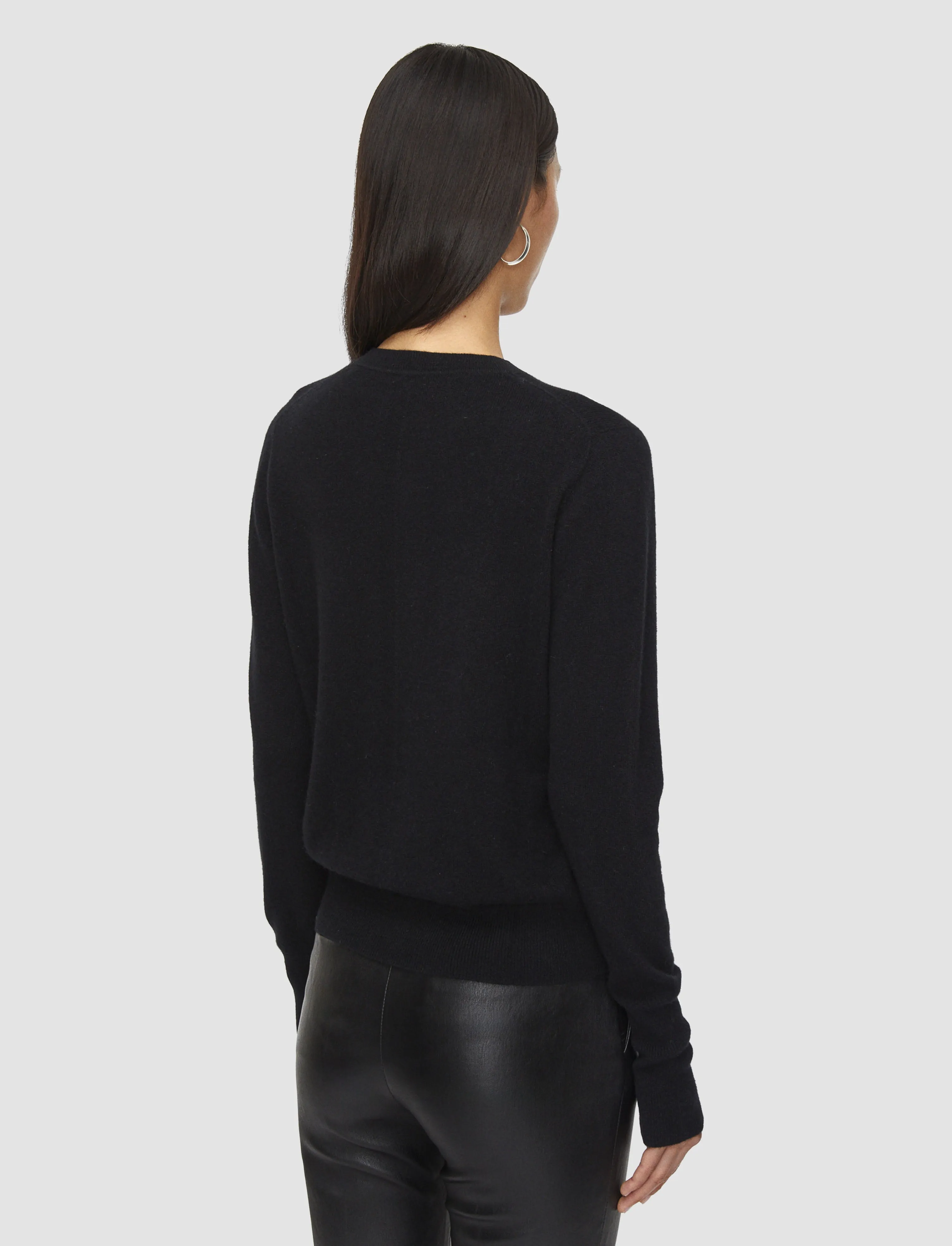 Drop Shoulder Yearlong Favorite Light Pure Cashmere Round Neck Jumper