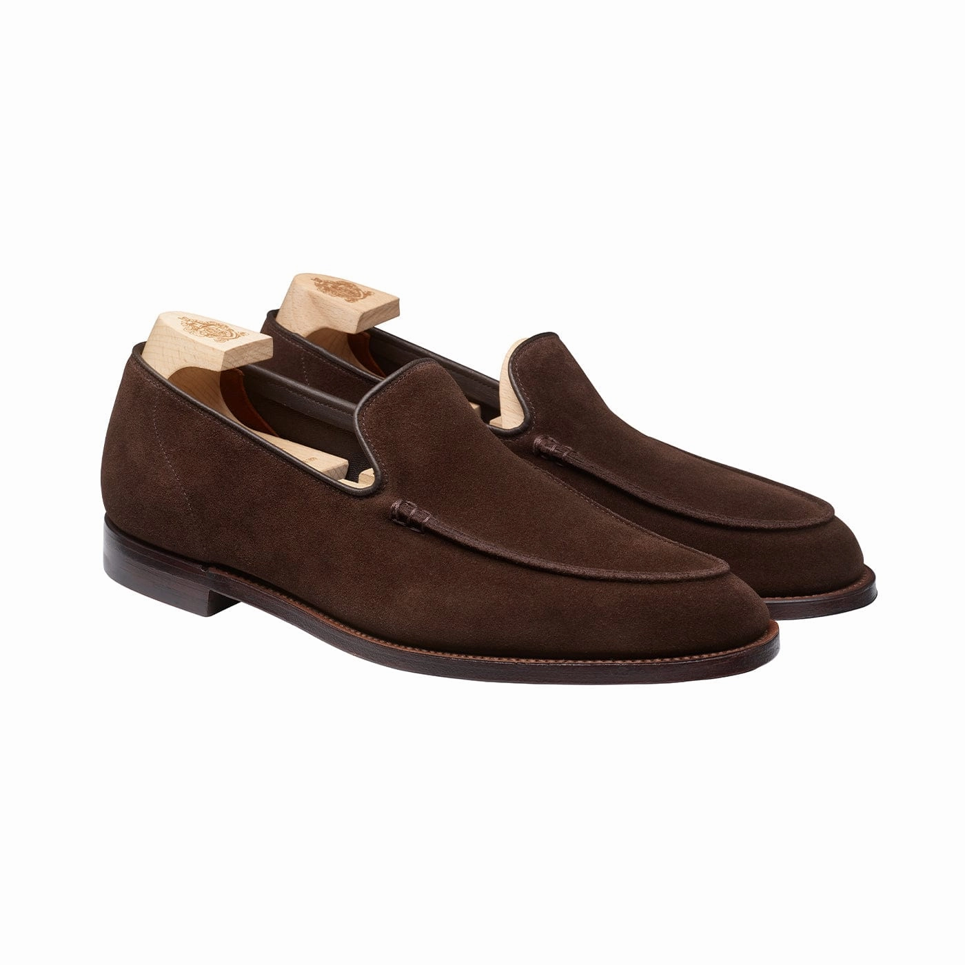 Salcombe Dark Brown Suede Versatile Office Shoes Firm Step