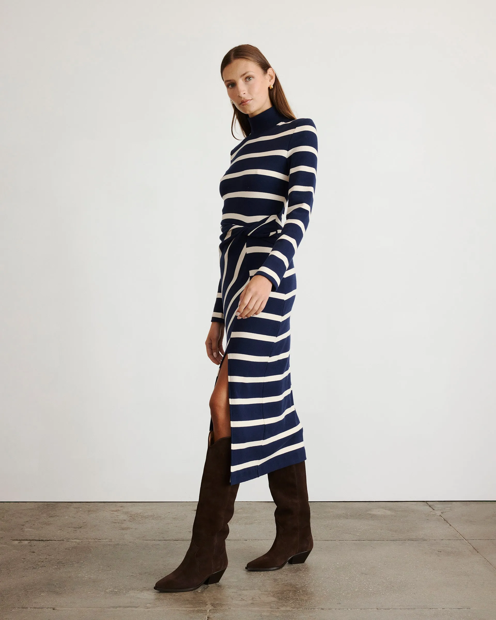 Crewneck Style luxe feel Brindy Dress