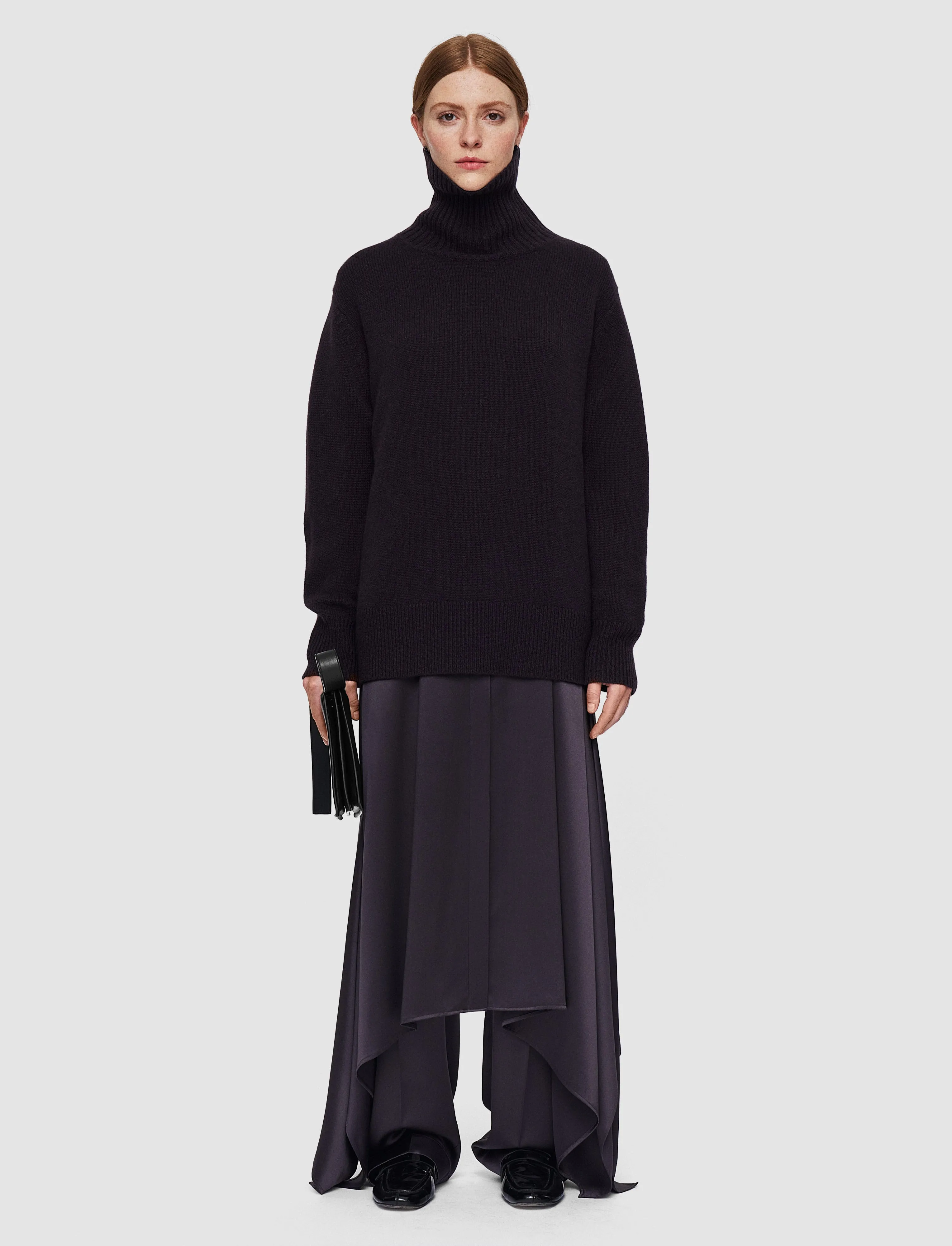 Four Way Stretch Luxe Cashmere High Neck Jumper