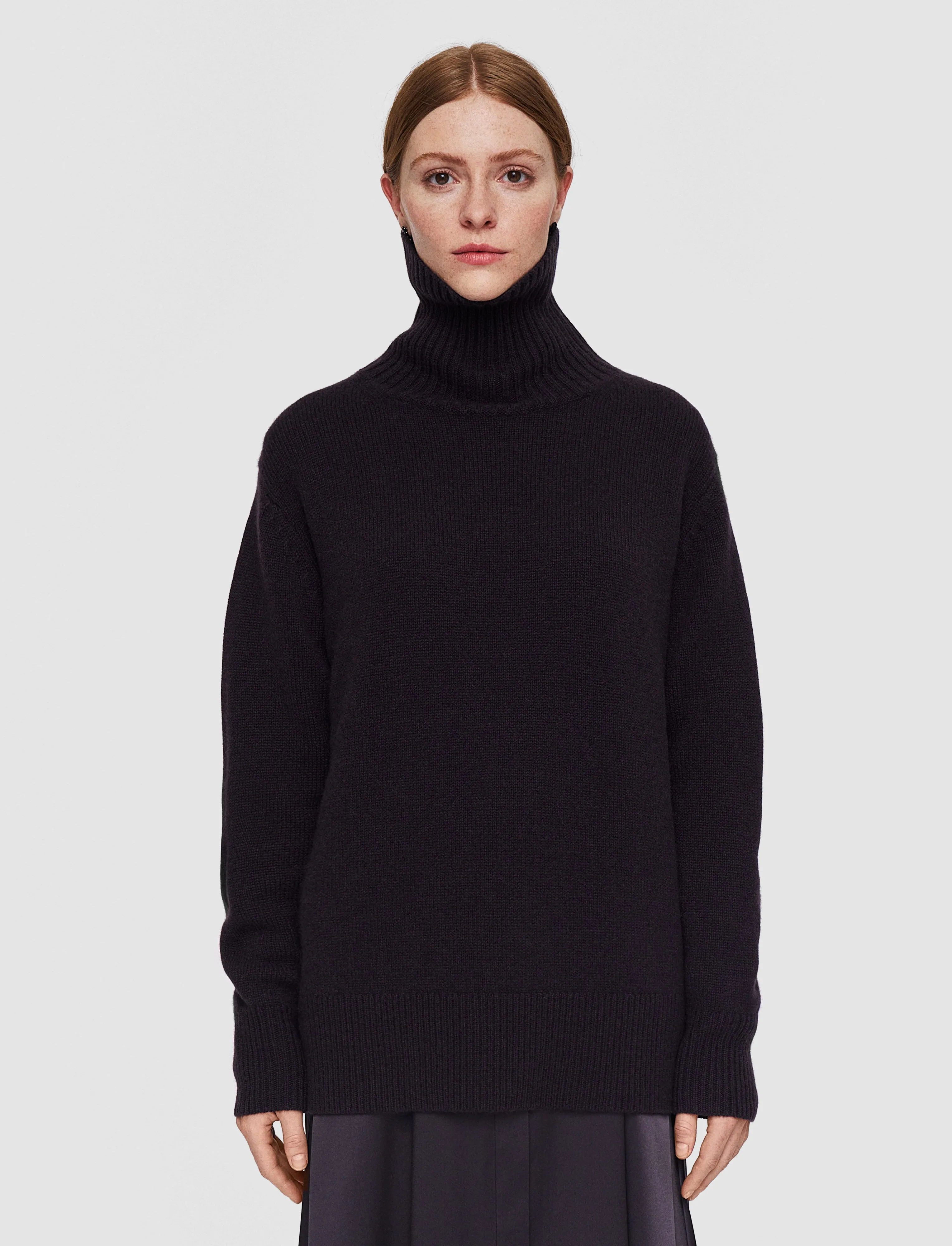 Luxe Cashmere High Neck Jumper Soft Stretch Daily Piece