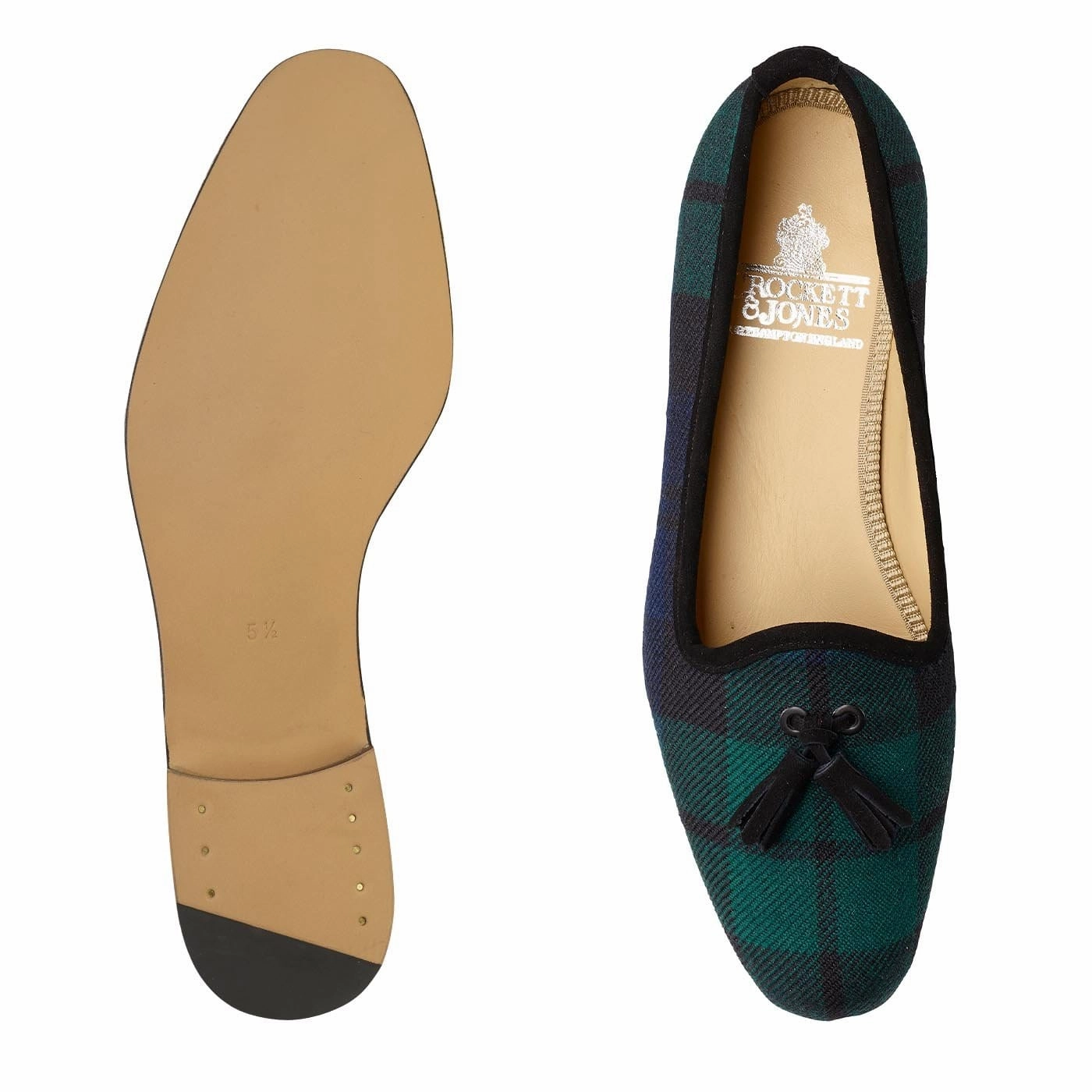 Pump Black Watch Tartan Slip Resistant Layer Beach Ready