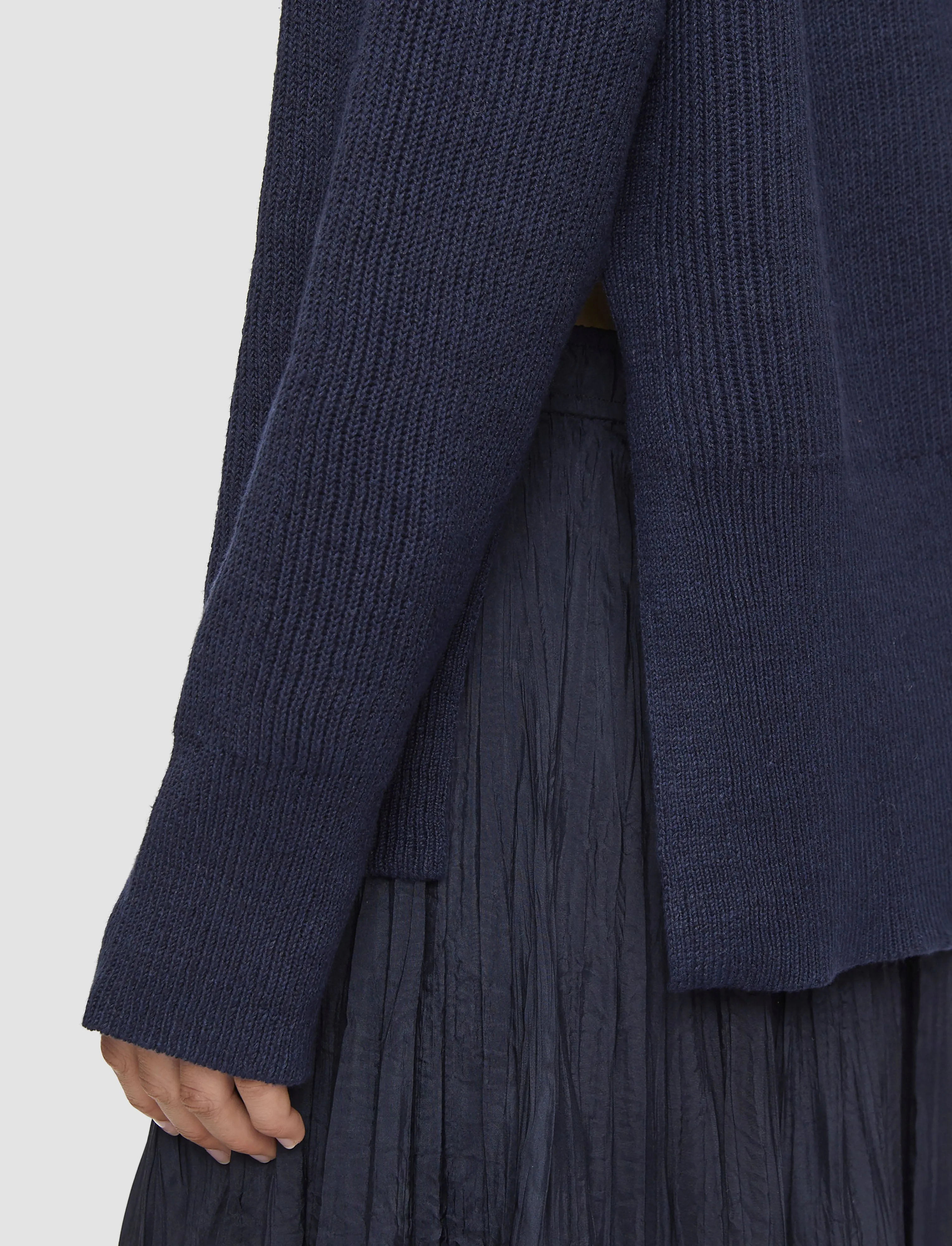 Moisture Wicking Technology Linen Blend Knit Jumper