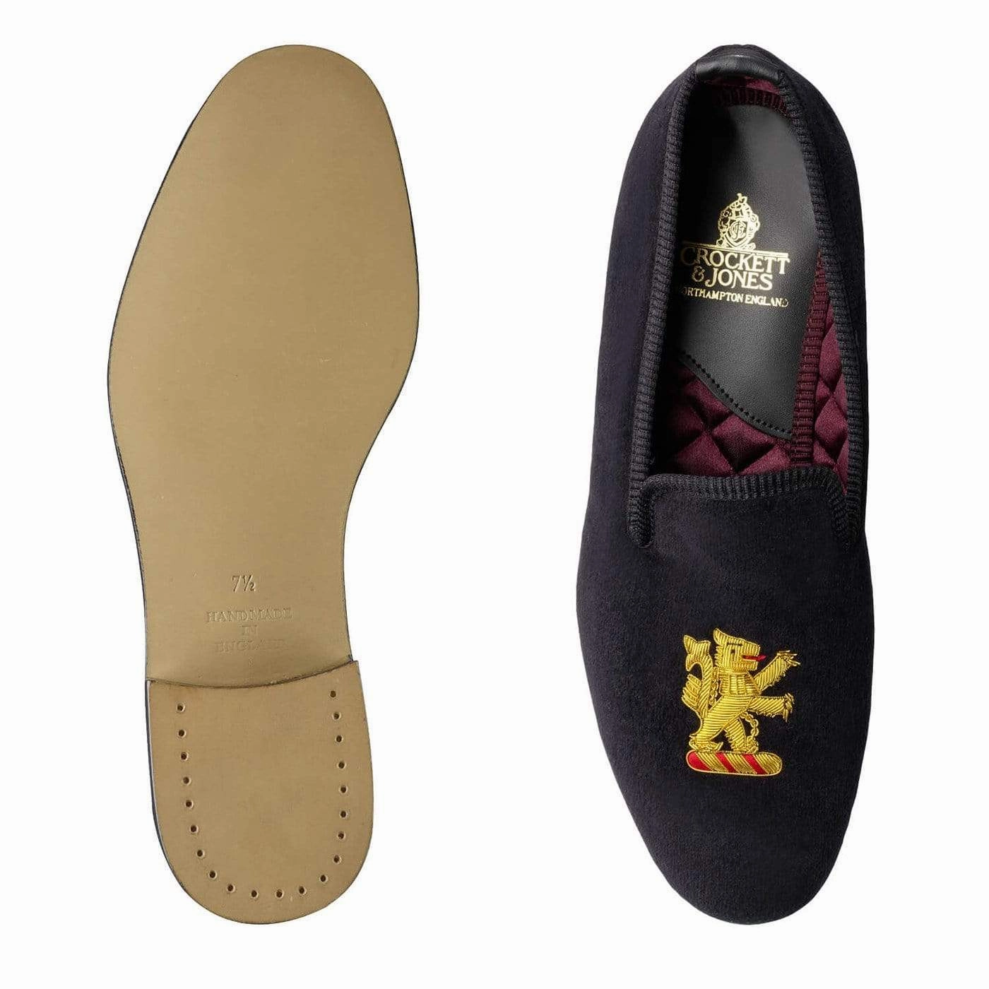 Lion Rampant Black Velvet Holiday Shoes
