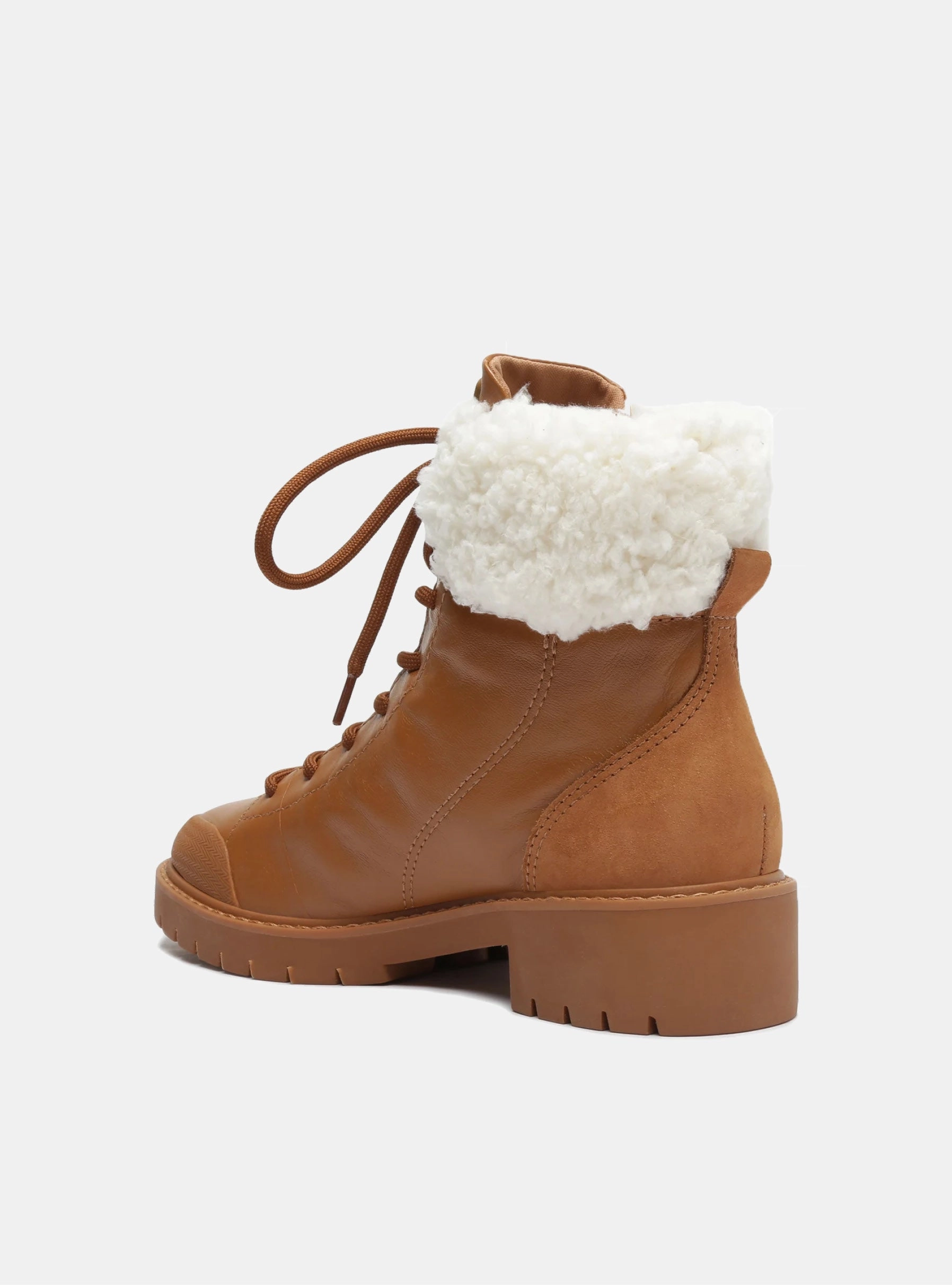 Lizza Fur Leather Bootie velcro Comfort Padding