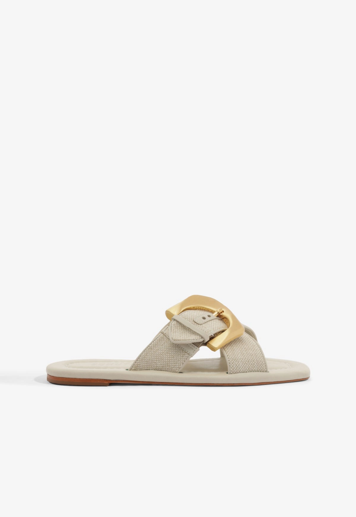 Video Look Lois Beige Linen Flat Sandal