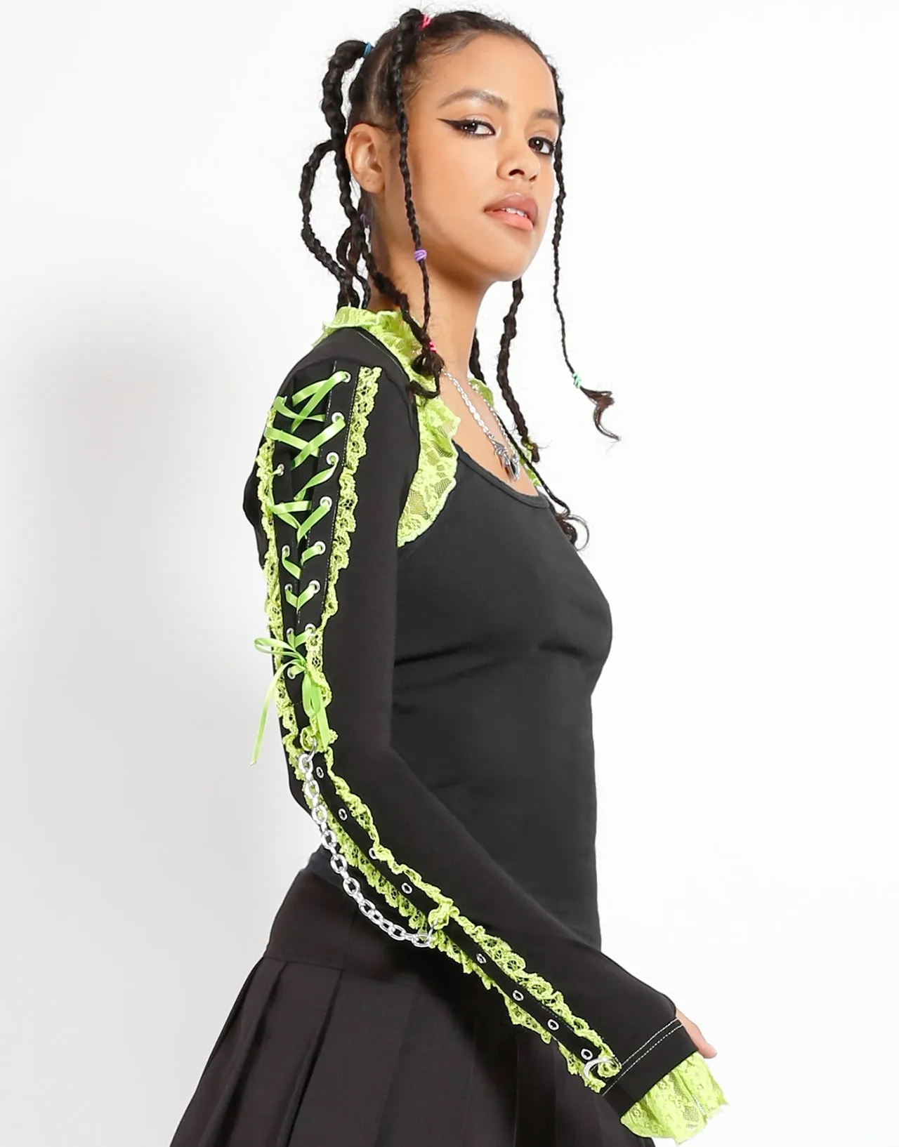 LoopwheelFabric LOLITA SHRUG LIME