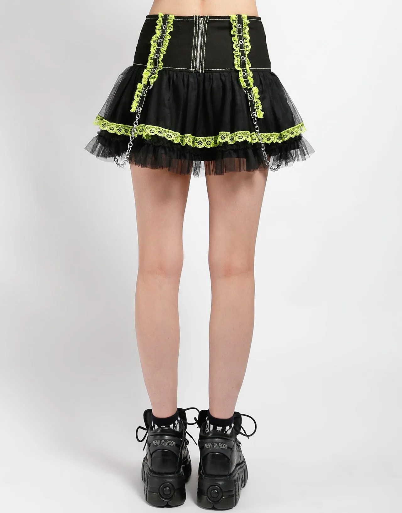 LOLITA TUTU SKIRT LIME AntiPillingFabric AntiStaticTreatment