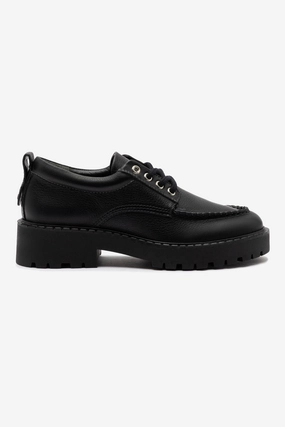 London Lace Up Loafer In Black Leather Grip Hold Play Hard