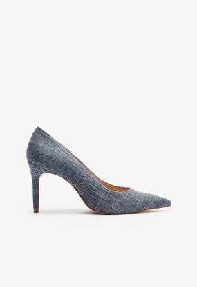 Silver Shine Denim Cool Lou Pump