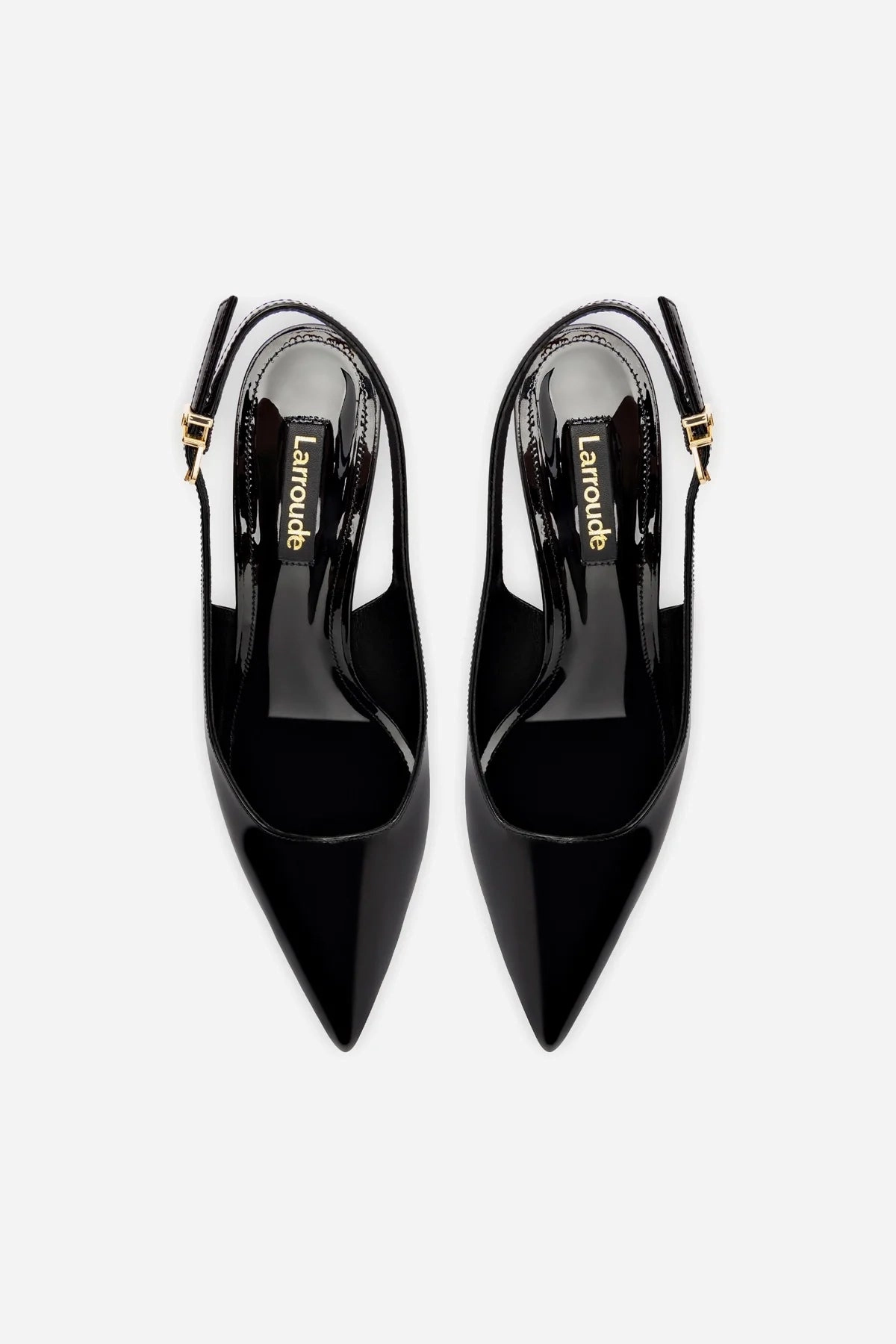 Loulou Pump In Black Patent Leather Airflow channels