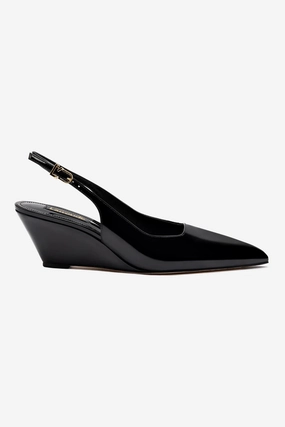 Comfort Grip Loulou Pump In Black Patent Leather