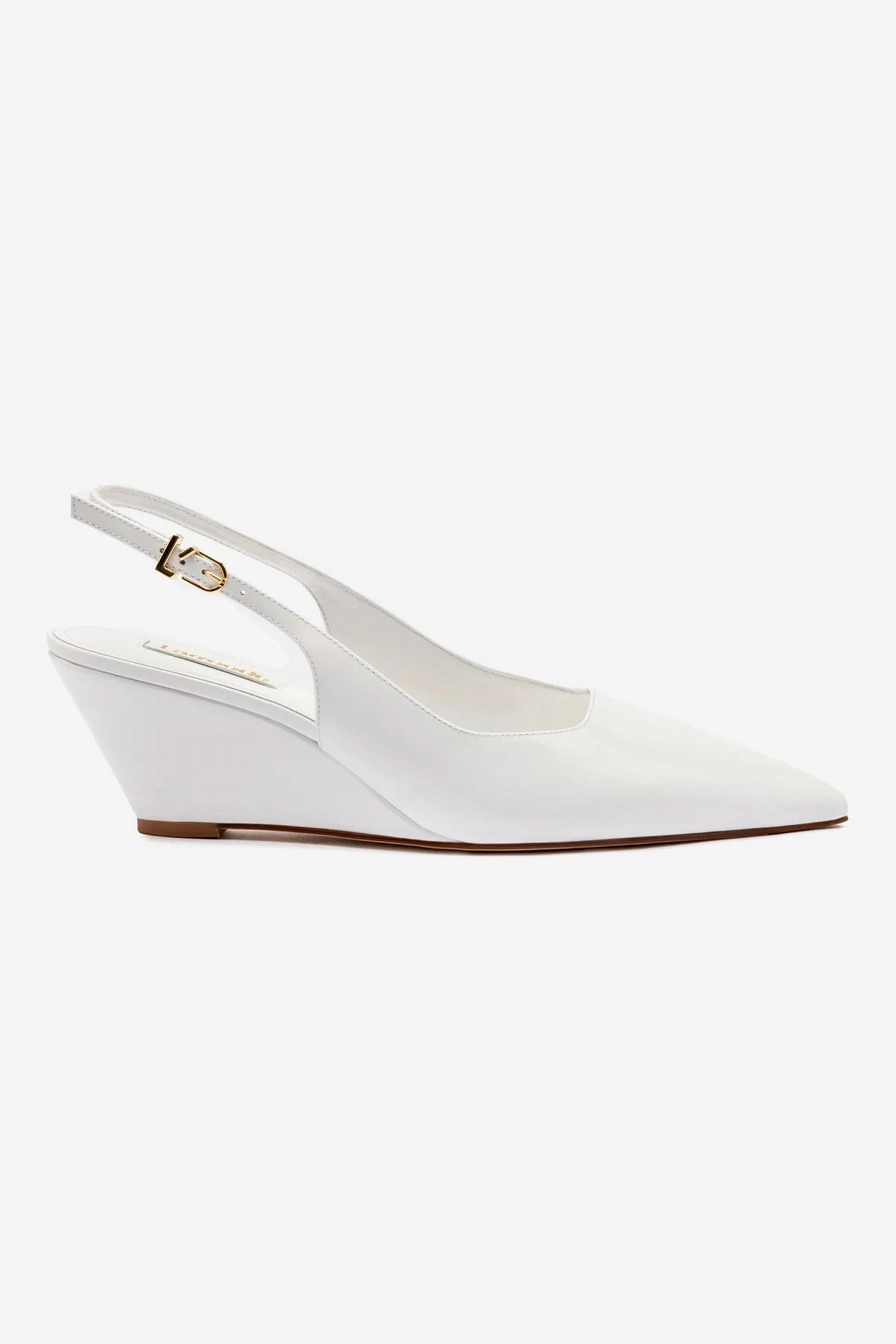 Party Mood Loulou Pump In White Patent Leather