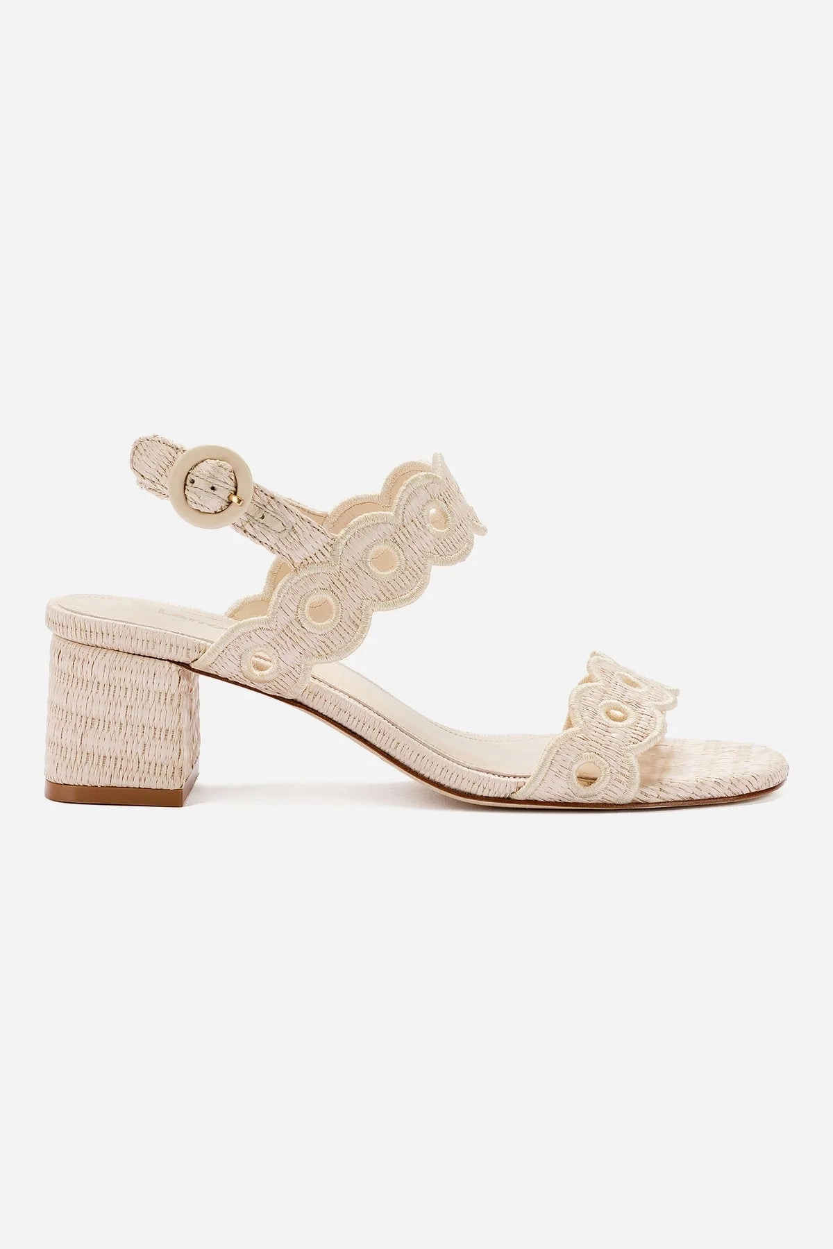 Florence Broderie Sandal In Natural Raffia Step Ahead Crystal Glow