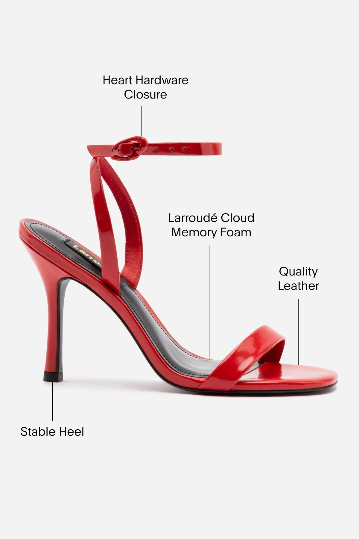 Veronina Sandal In Scarlet Patent Leather Island Vibe Stylish